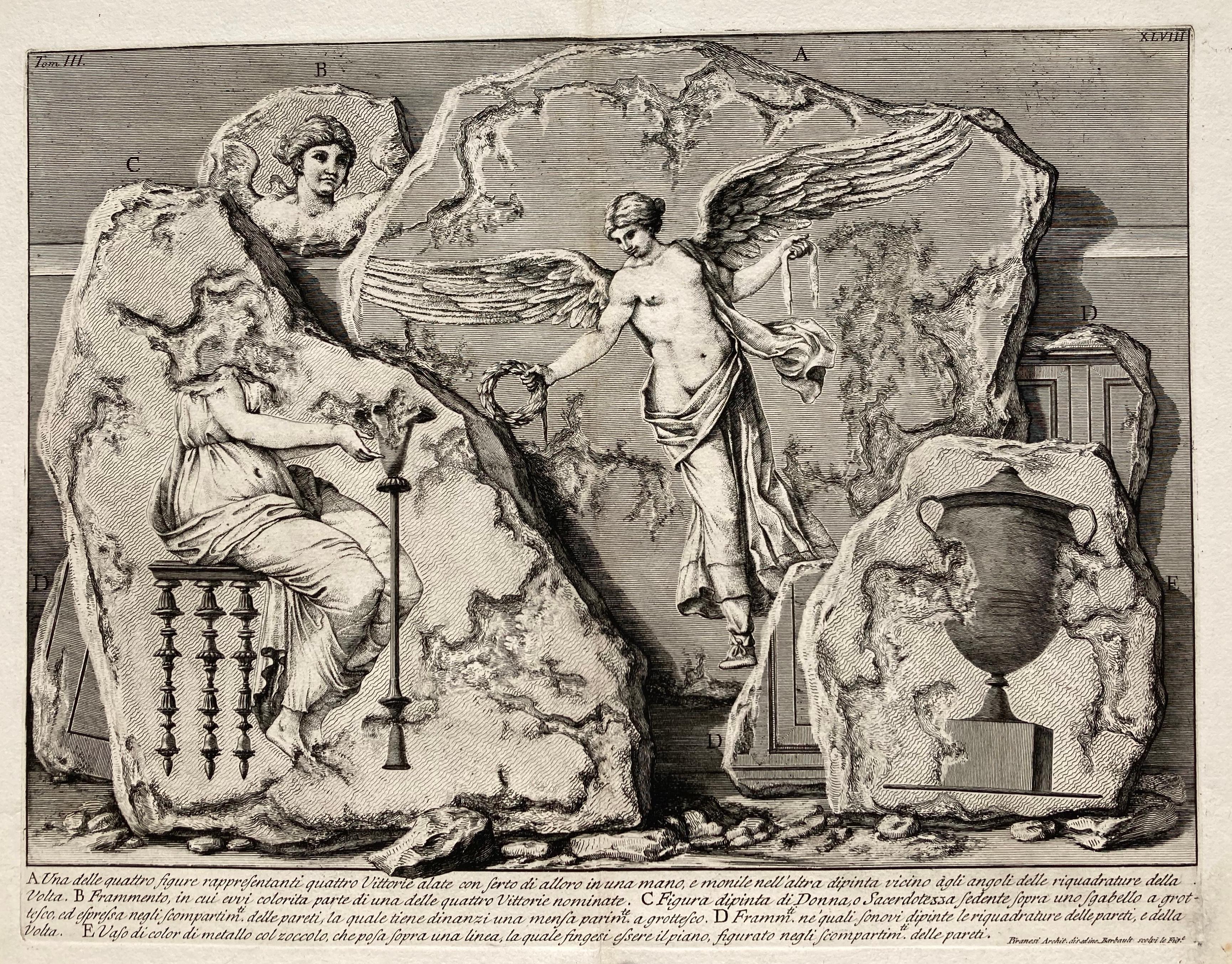 GIOVANNI BATTISTA PIRANESI (1710-1778)

UNA DELLE QUATTRO FIGURE RAPPRESENTANTI QUATTTRO VITTORIE, (Focillon 330, Wilton-Ely 463) 1750-1756
Gravure à l'eau-forte, planche 48 de 