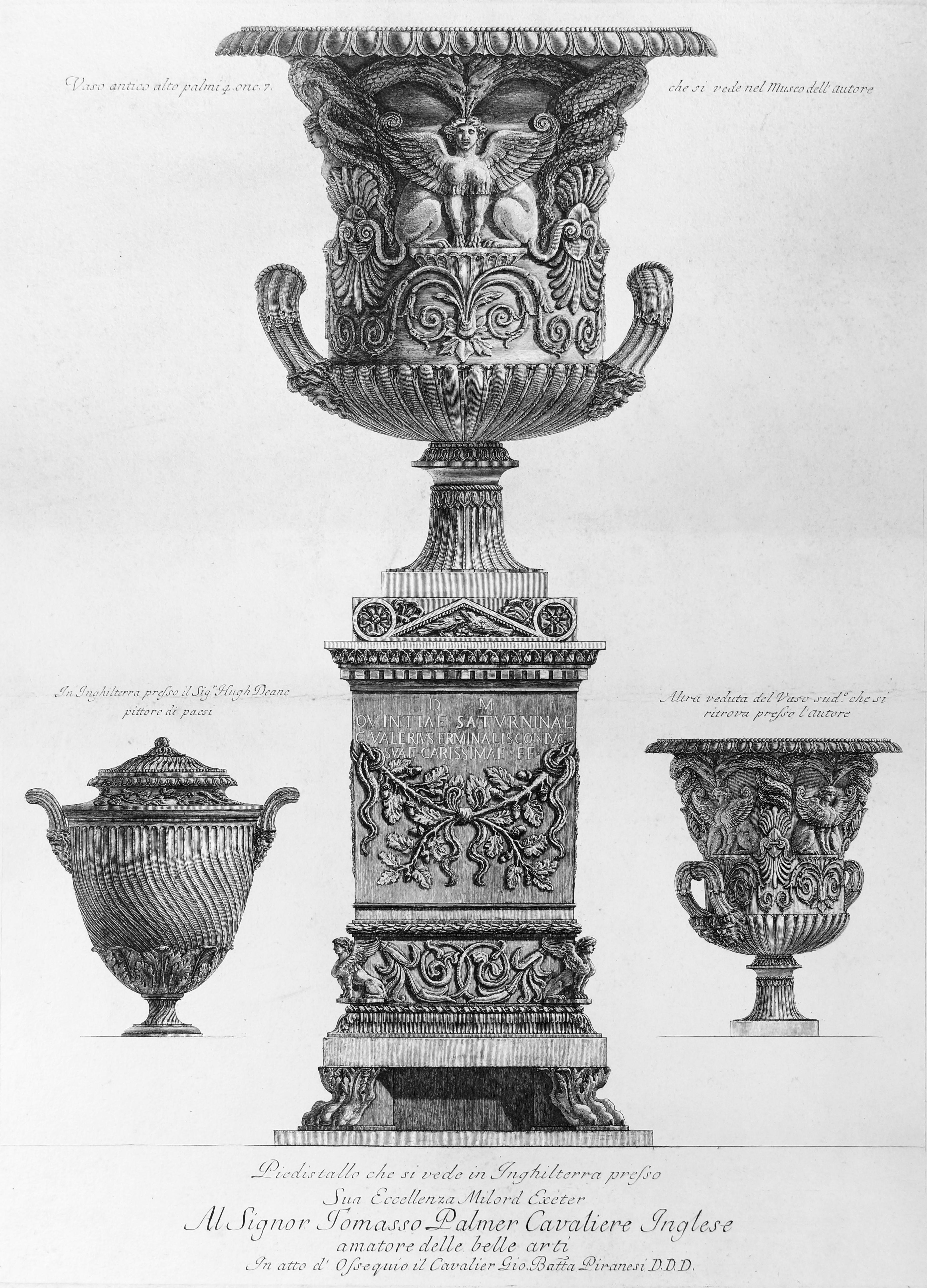 Vasi antichi - Etching by G.B. Piranesi - 1778