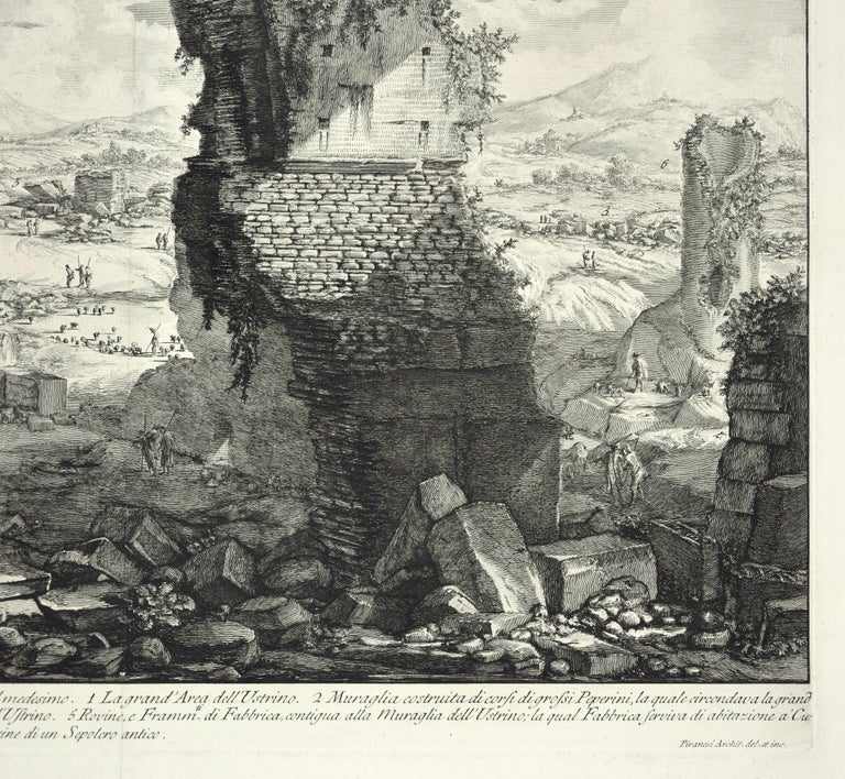 Veduta degli Avanzi sopra terra dell'antico Ustrino - Etching by G. B. Piranesi - Print by Giovanni Battista Piranesi
