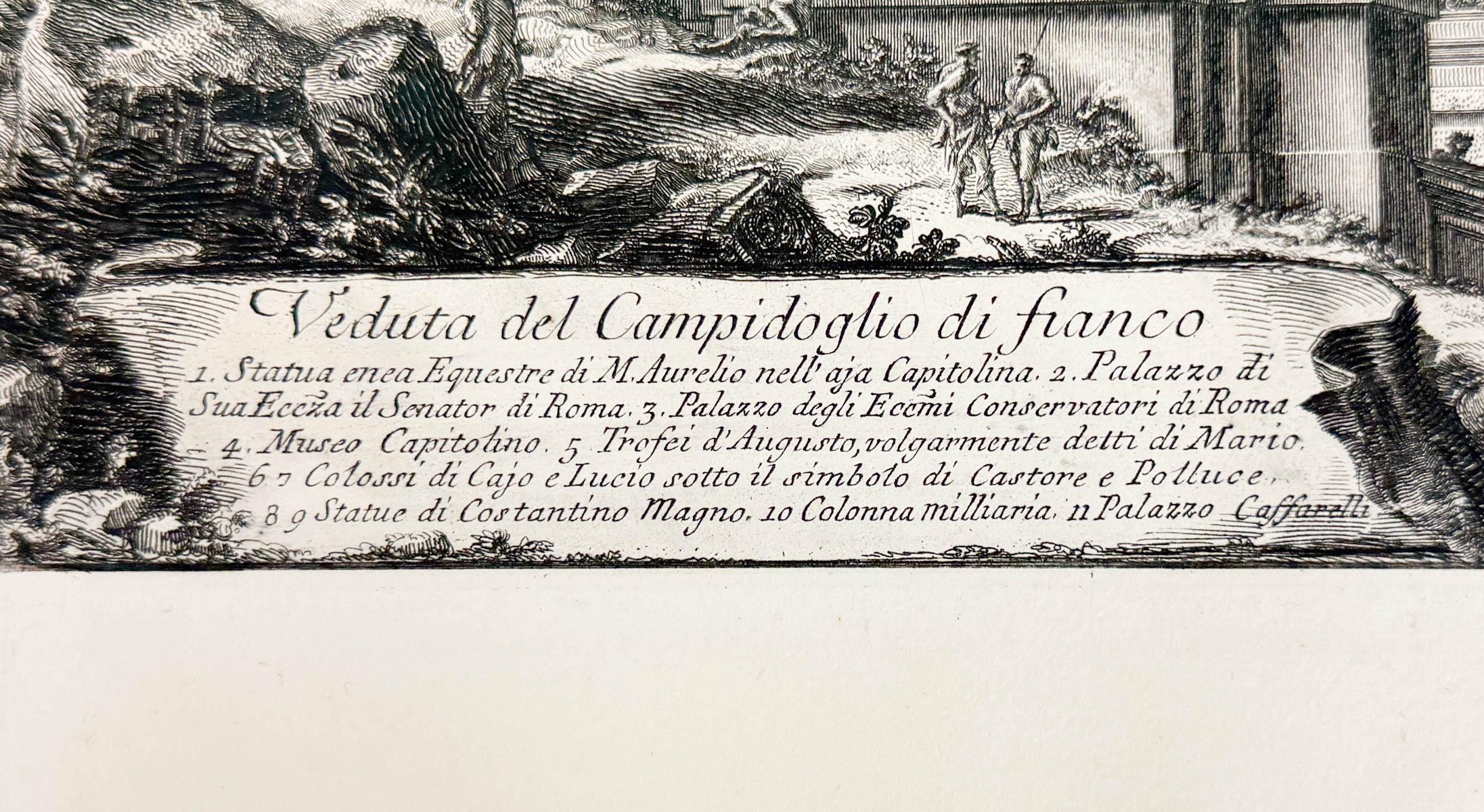 Veduta del Campidoglio di fianco - Art Antiguos maestros de Giovanni Battista Piranesi