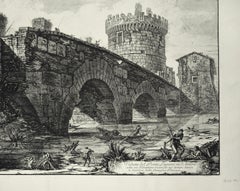 Veduta del Ponte Lugano sull'Anione - Etching by G. B. Piranesi
