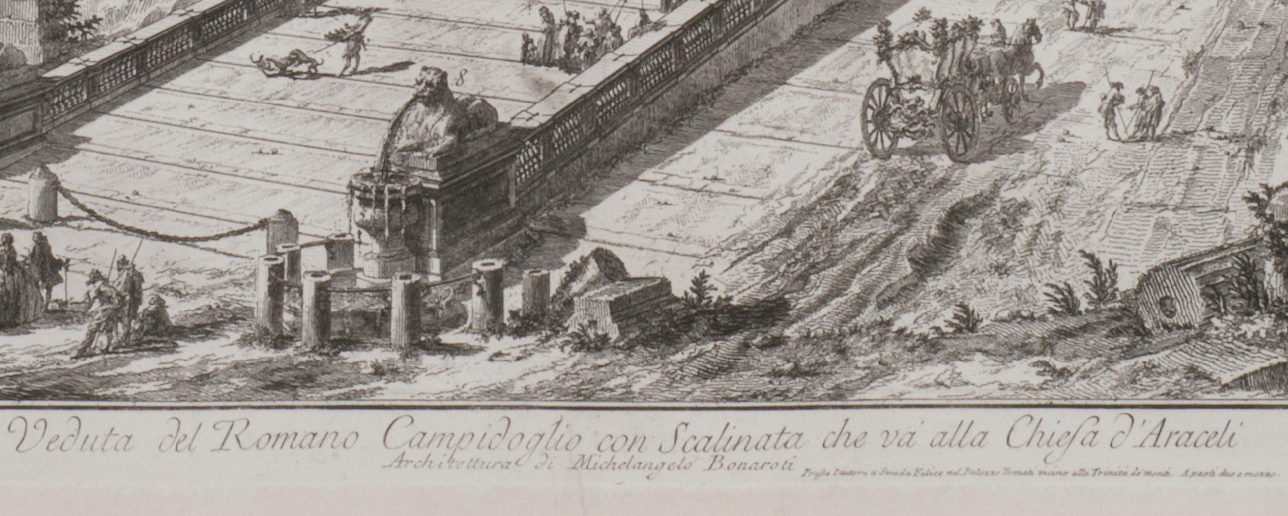 Veduta del Romano Camipidpglio con scalinata che va alla chisea d'A.I.C. (The C en vente 1