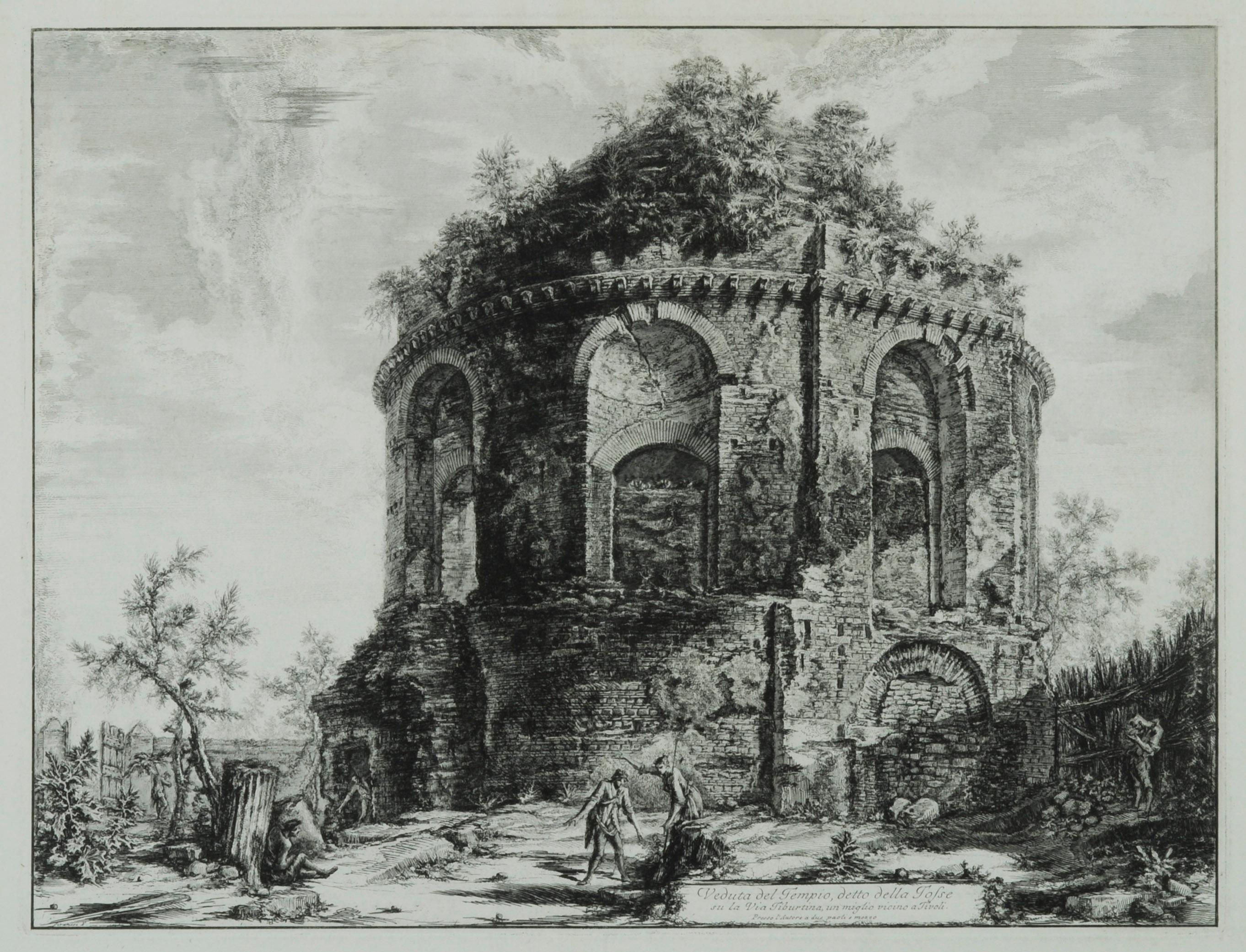 Giovanni Battista Piranesi Landscape Print - Veduta del Tempio