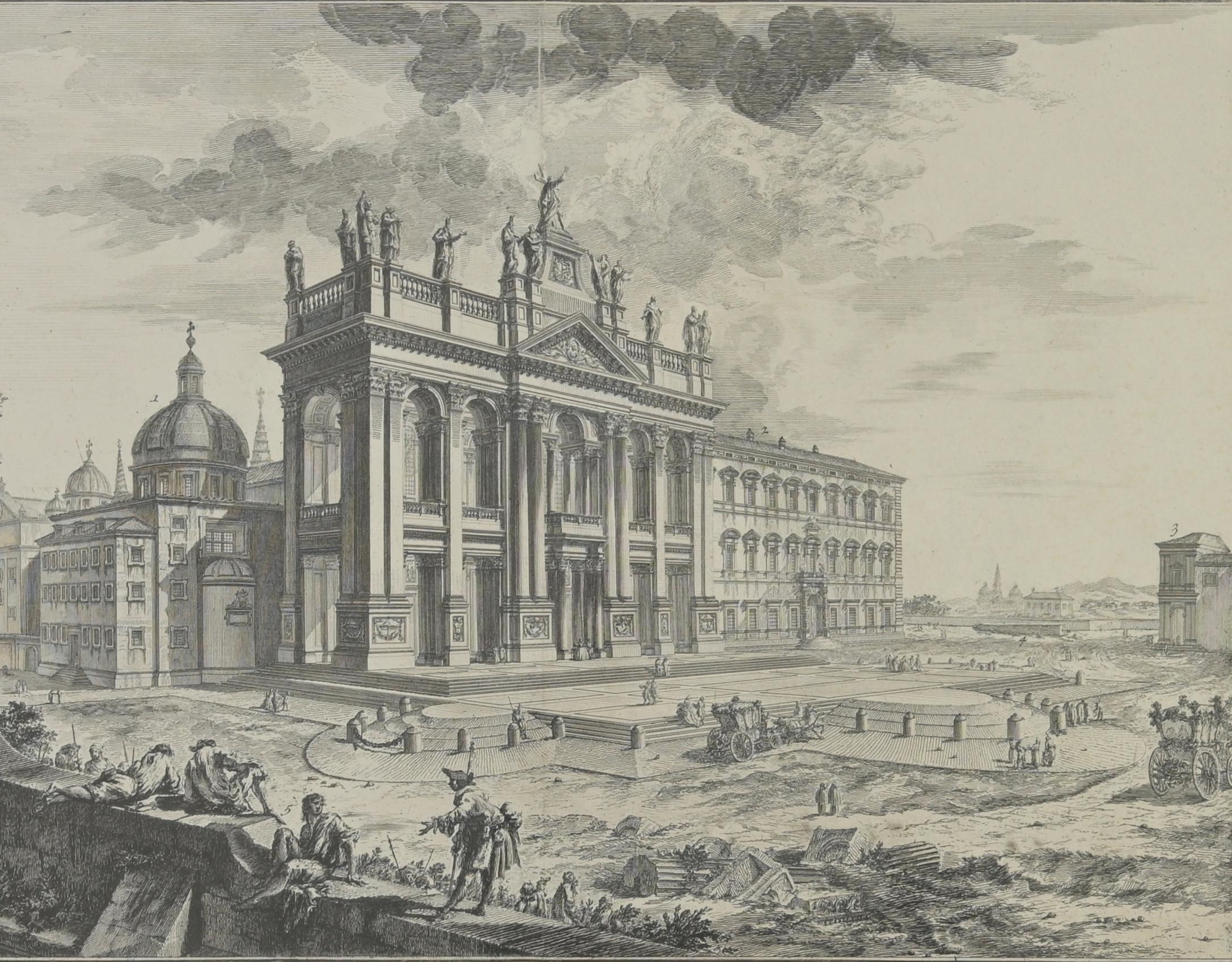 Veduta della Basilica di San Giovanni in Laterano von G.B.Piranesi – 1749 (Moderne), Print, von Giovanni Battista Piranesi