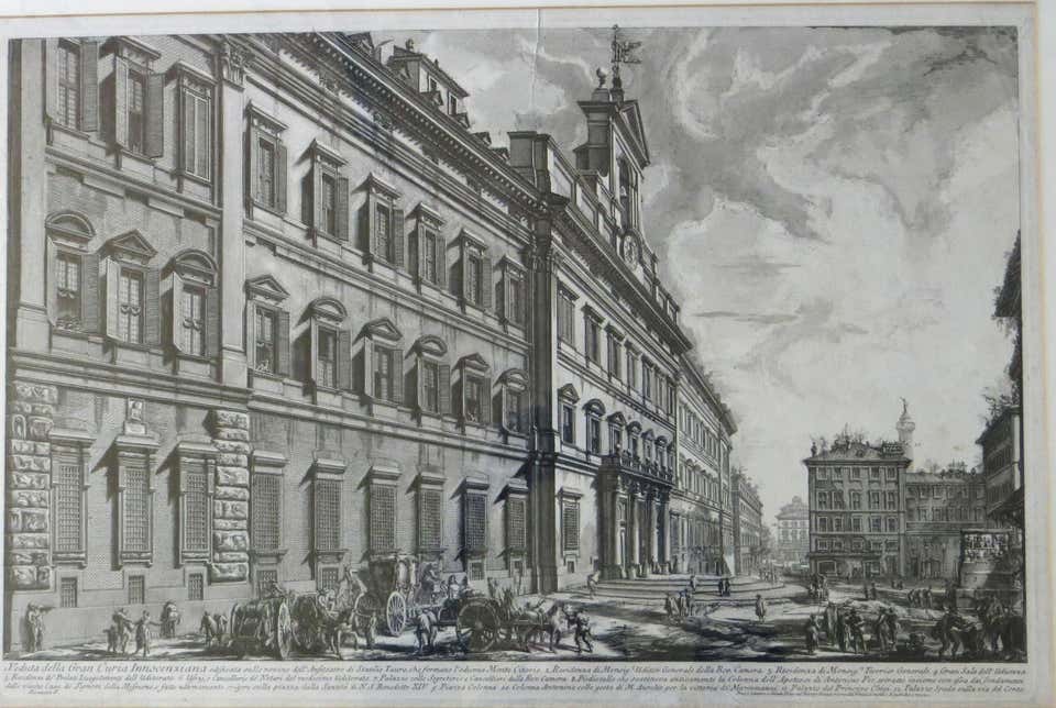 Veduta Della Gran Curia Innocenziana from Vedute di Roma, 1752