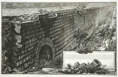 Veduta della Magnifica Sostruzione Fabricata  - Etching by G. B. Piranesi -1760s