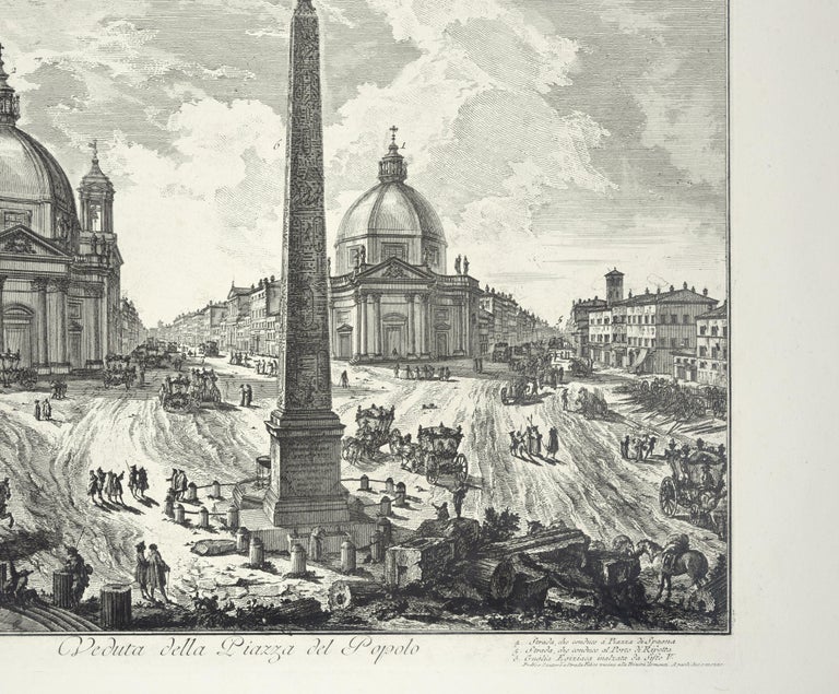 Giovanni Battista Piranesi Veduta di Piazza del Popolo Etching by G