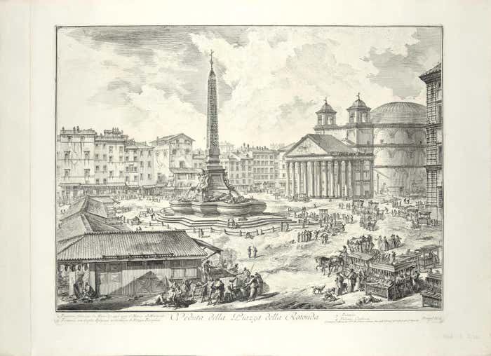 Giovanni Battista Piranesi - Veduta della Piazza della Rotonda - Early ...