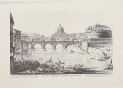 Vintage View of Castel Sant'Angelo - Offset after G. B. Piranesi - Early 20th Century