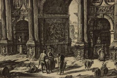 View of the Arch of Constantine - Etching by G.B.Piranesi - 19th Century