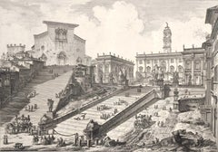 View of the Capitoline Hill  - Etching by G. B. Piranesi - 1775