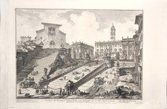 Blick auf den Kapitolinischen Hügel  - Radierung von G. B. Piranesi - 1775