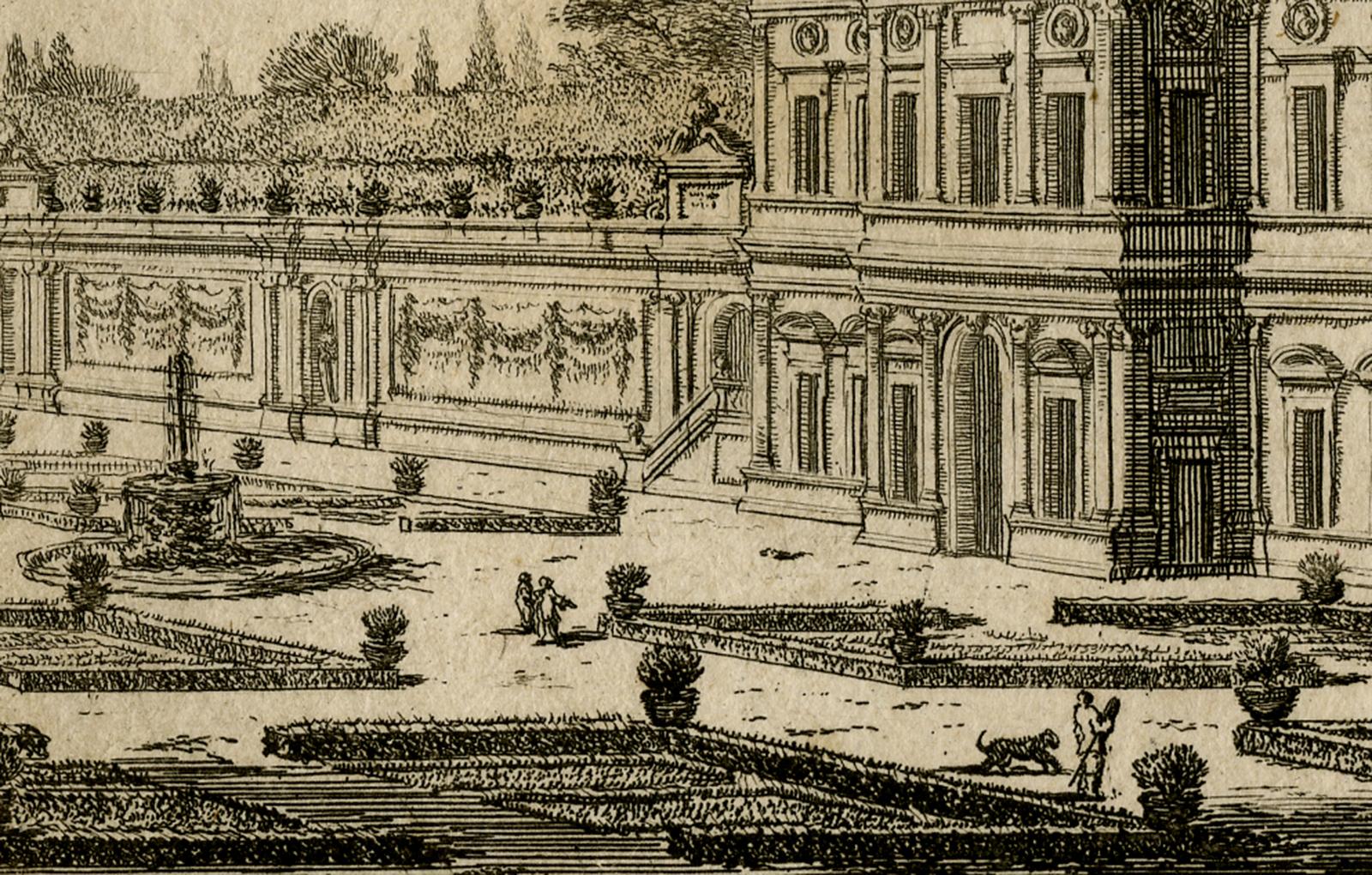 Villa Panfili in Rome by Giovanni Battista Piranesi - Etching - 18th Century For Sale 2