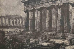 Vue du Temple de Neptune - Etching by G.B.Piranesi - 1778