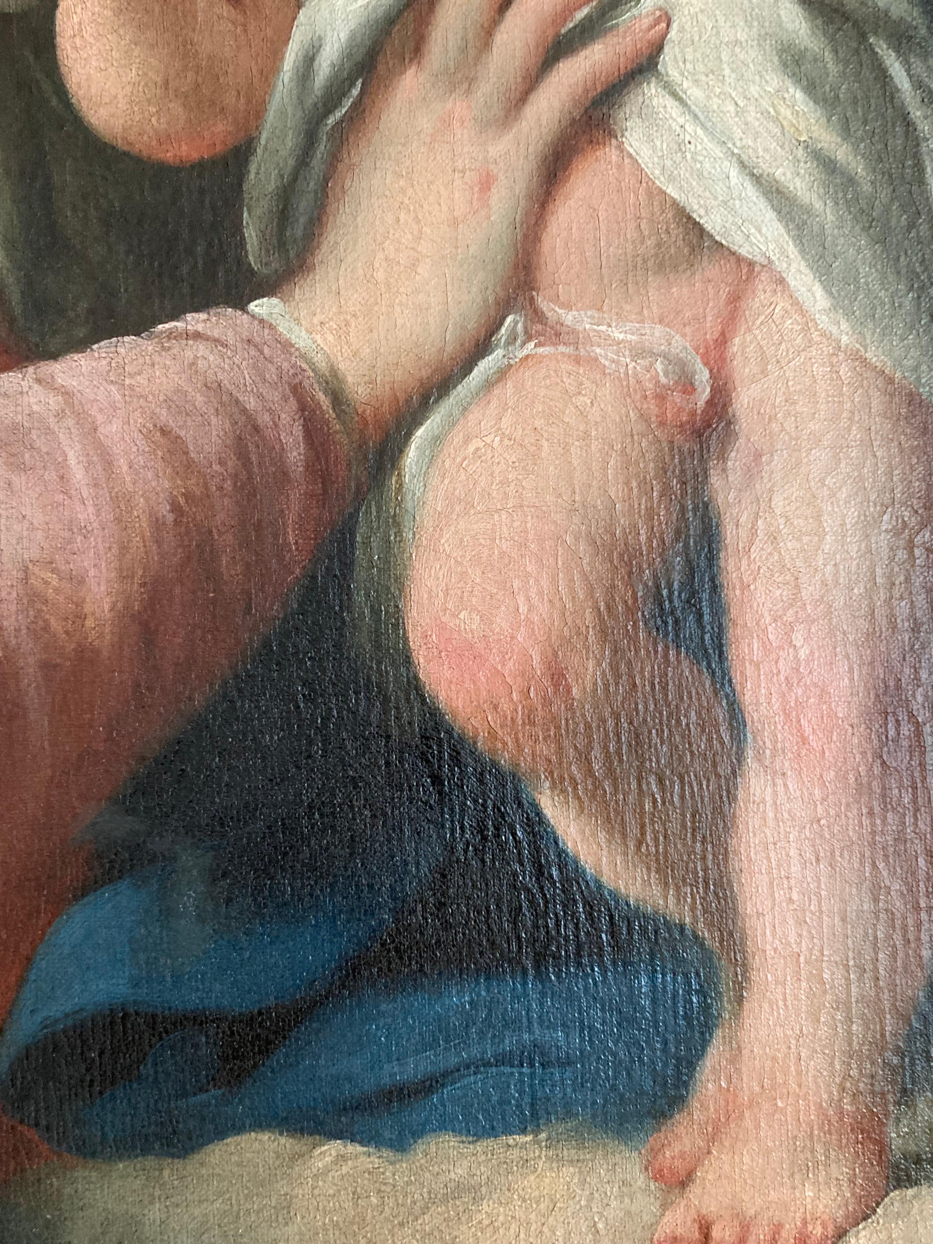 Giovanni Battista Pittoni, Fille Sainte avec Cupidon, Baroque Vénitien, Italien en vente 5