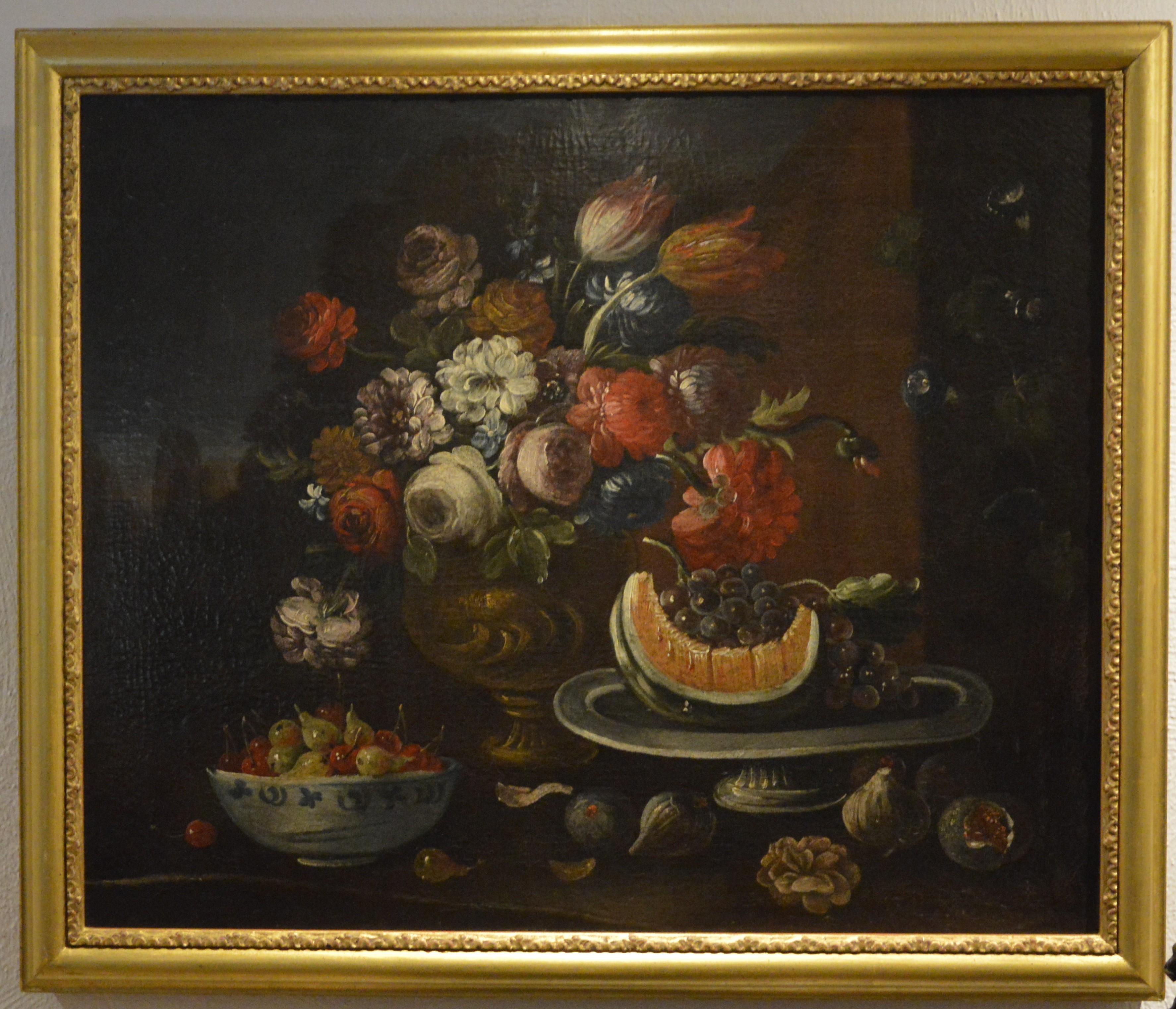 Still Life with Watermelons - Painting by Giovanni Battista Ruoppolo 