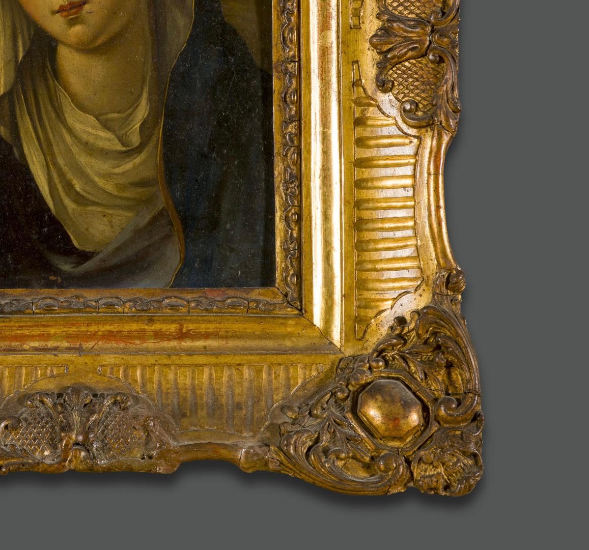 Giovanni Battista Salvi zugeschriebenes italienisches religiöses Gemälde aus dem 17. im Angebot 1