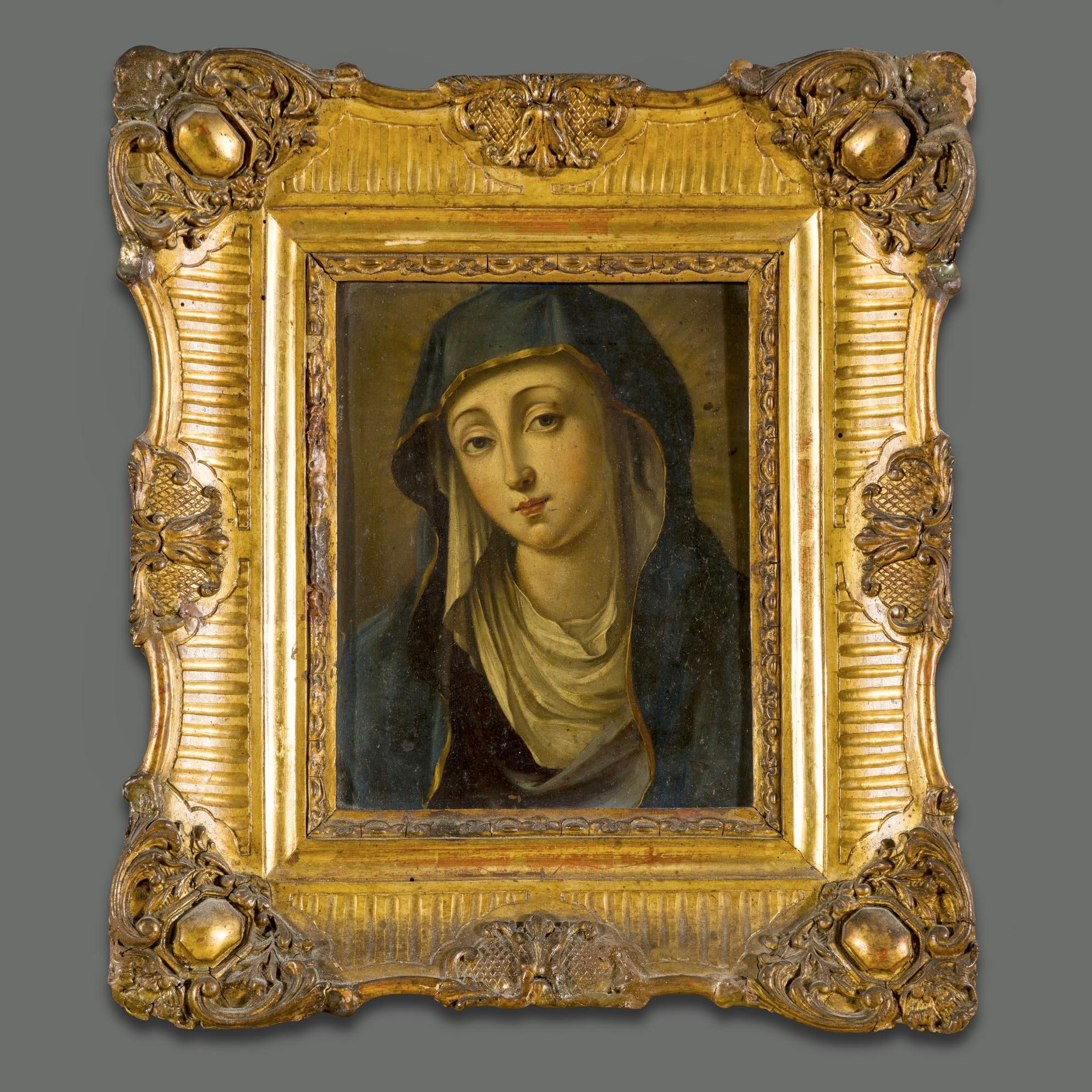 Giovanni Battista Salvi zugeschriebenes italienisches religiöses Gemälde aus dem 17.