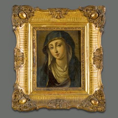 Giovanni Battista Salvi zugeschriebenes italienisches religiöses Gemälde aus dem 17.