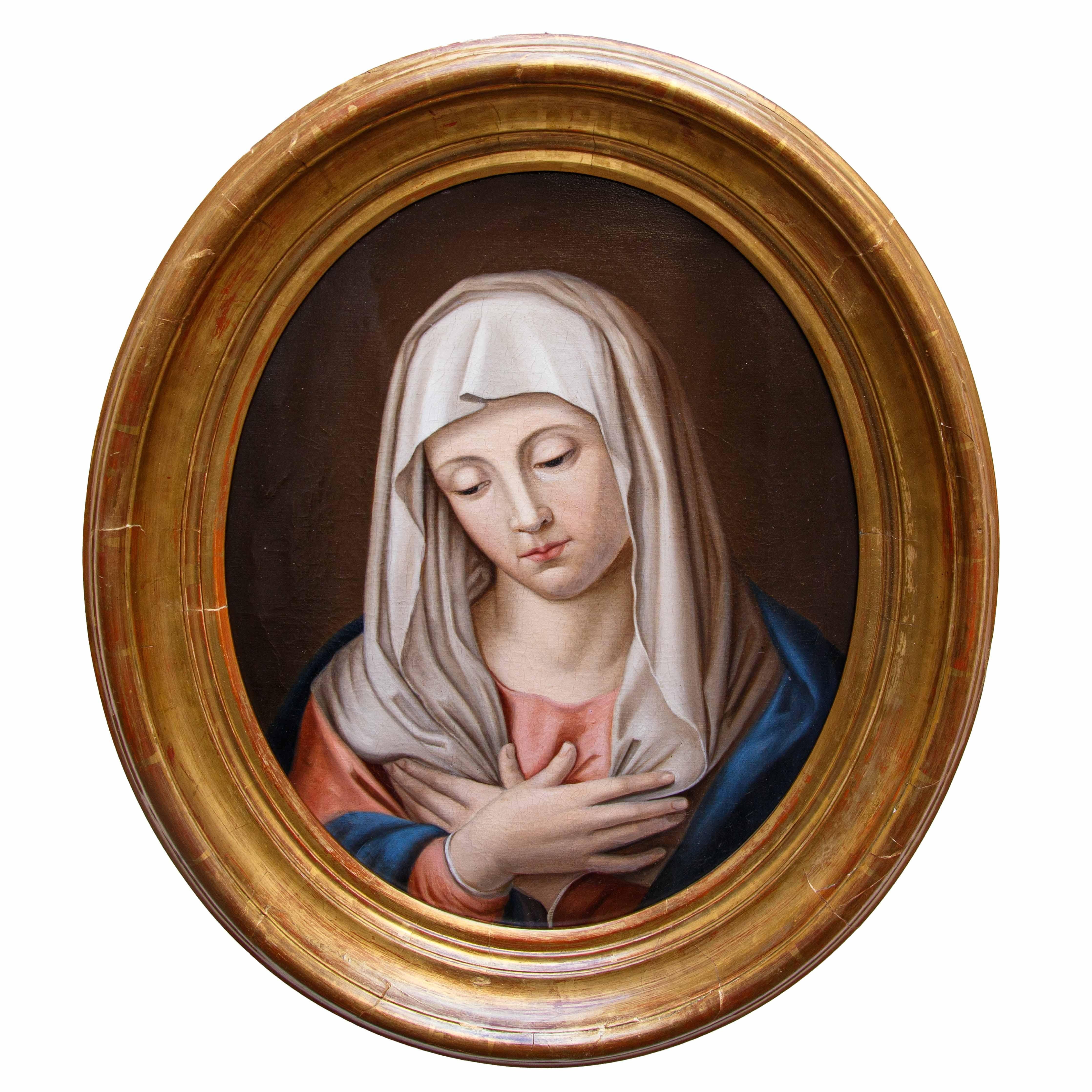 Giovanni Battista Salvi da Sassoferrato Portrait Painting – da Giovanni Battista Salvi, detto il Sassoferrato, Madonna orante