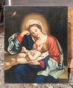 Follower of Sassoferrato (Bologna) - 19th century figure painting - Virgin Child