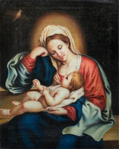 Follower of Sassoferrato (Bologna) - 19th century figure painting - Virgin Child