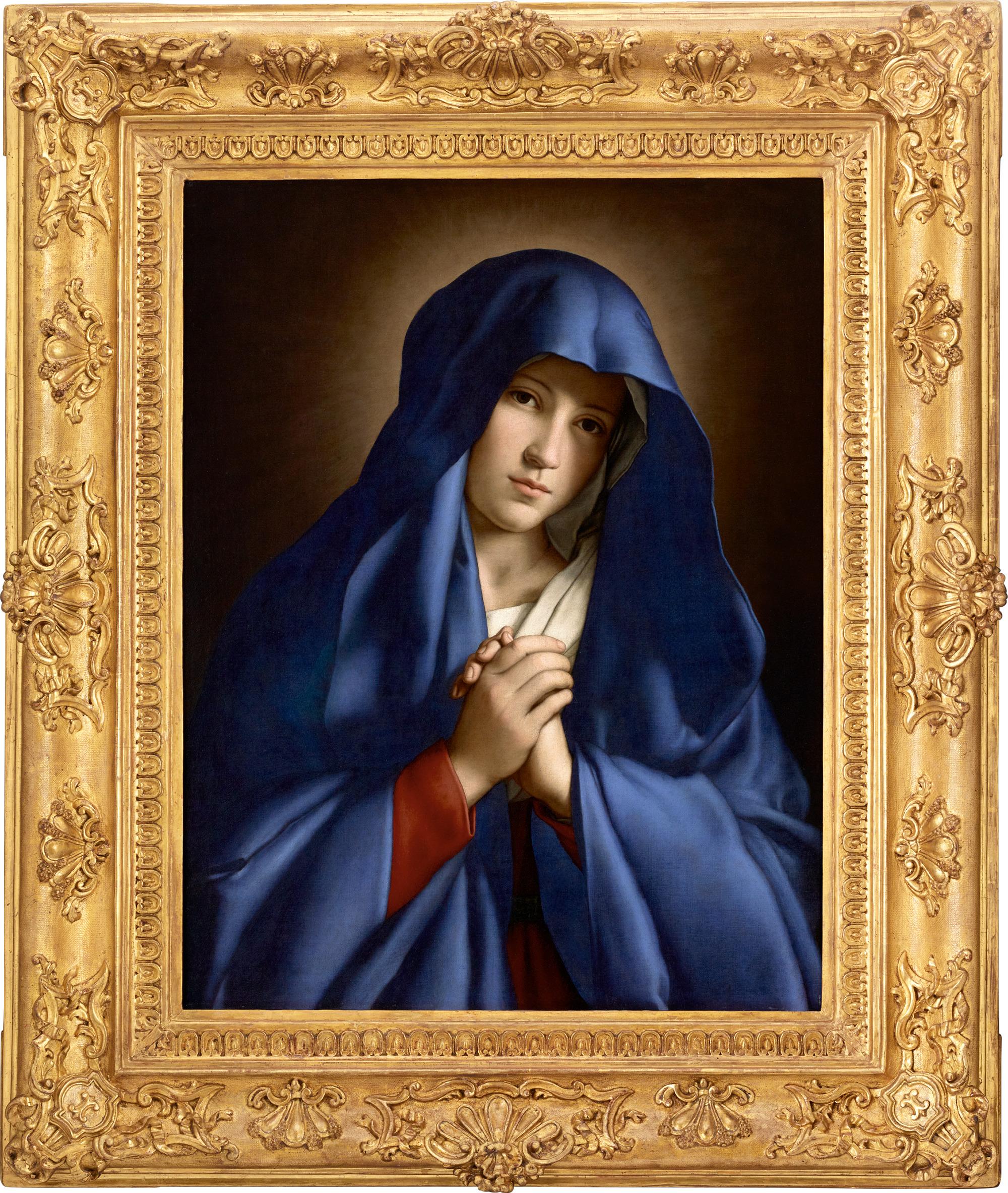 Madonna Addolorata par Sassoferrato - Painting de Giovanni Battista Salvi da Sassoferrato