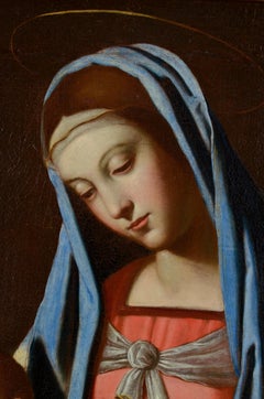 Madonna and Child. Oil on canvas. Mounted on canvas. 72x58 cm. Attributed