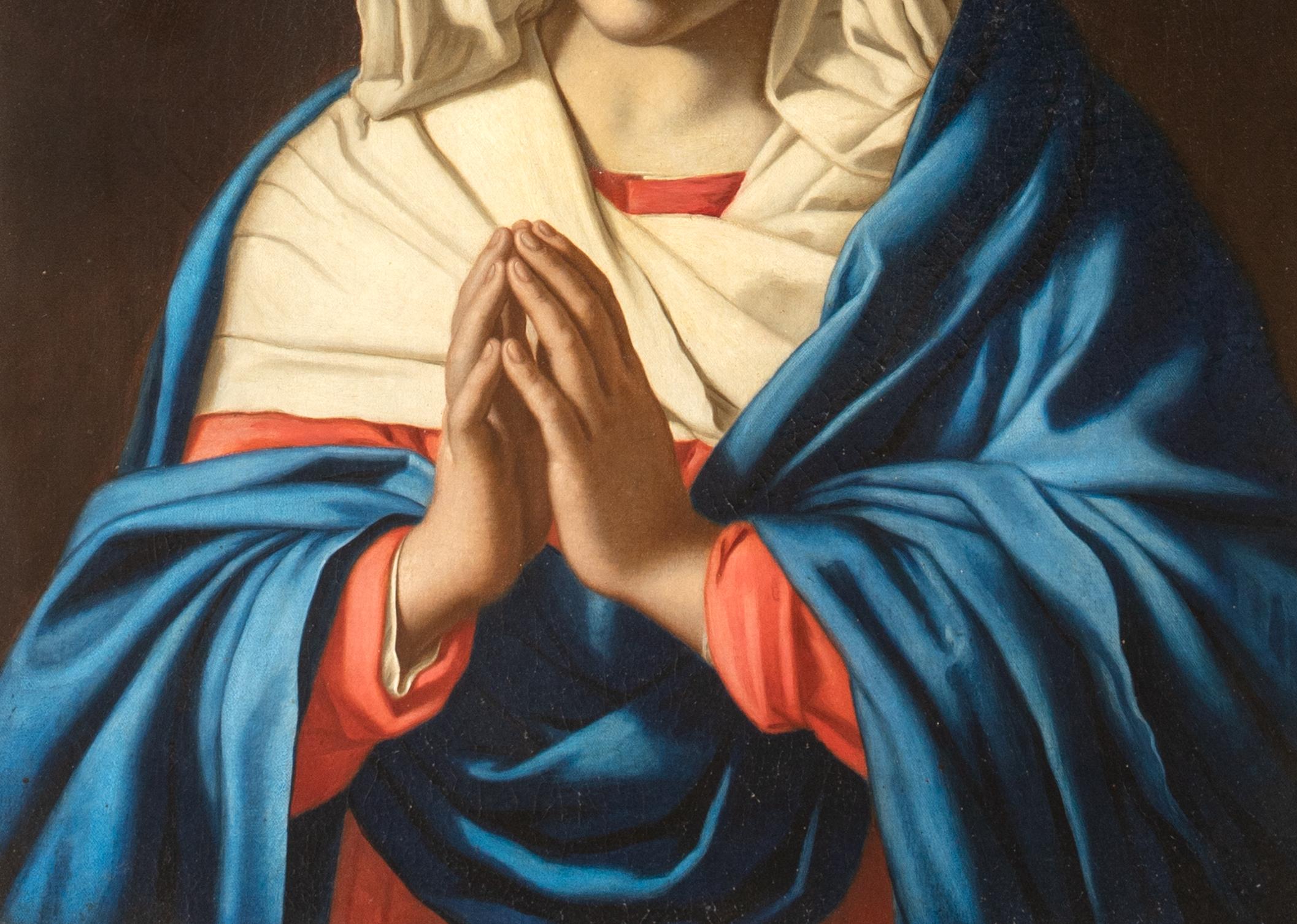 La Virgen en oración, siglo XIX  SASSOFERRATO (1609-1685) en venta 6
