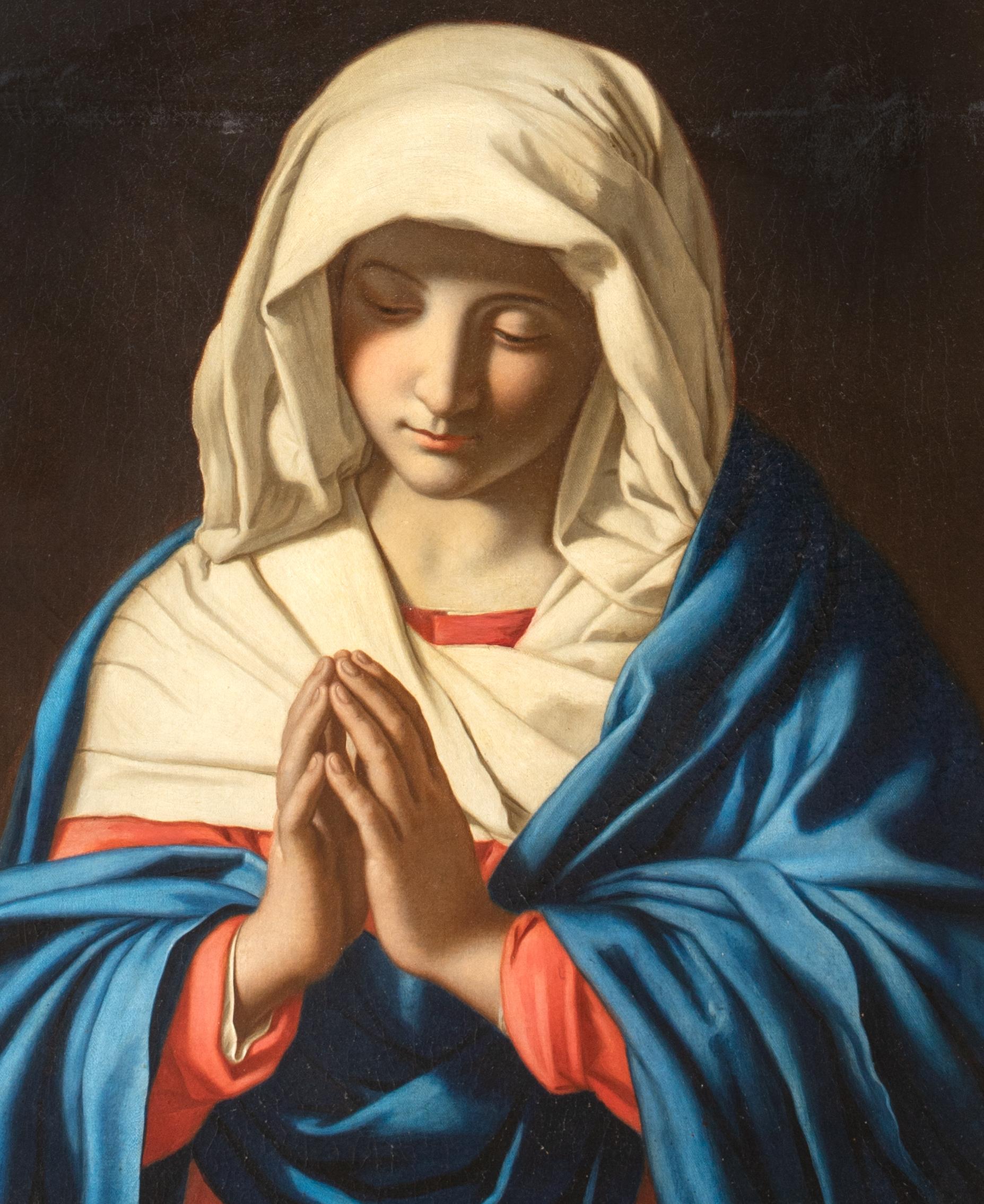 La Virgen en oración, siglo XIX  SASSOFERRATO (1609-1685) en venta 1