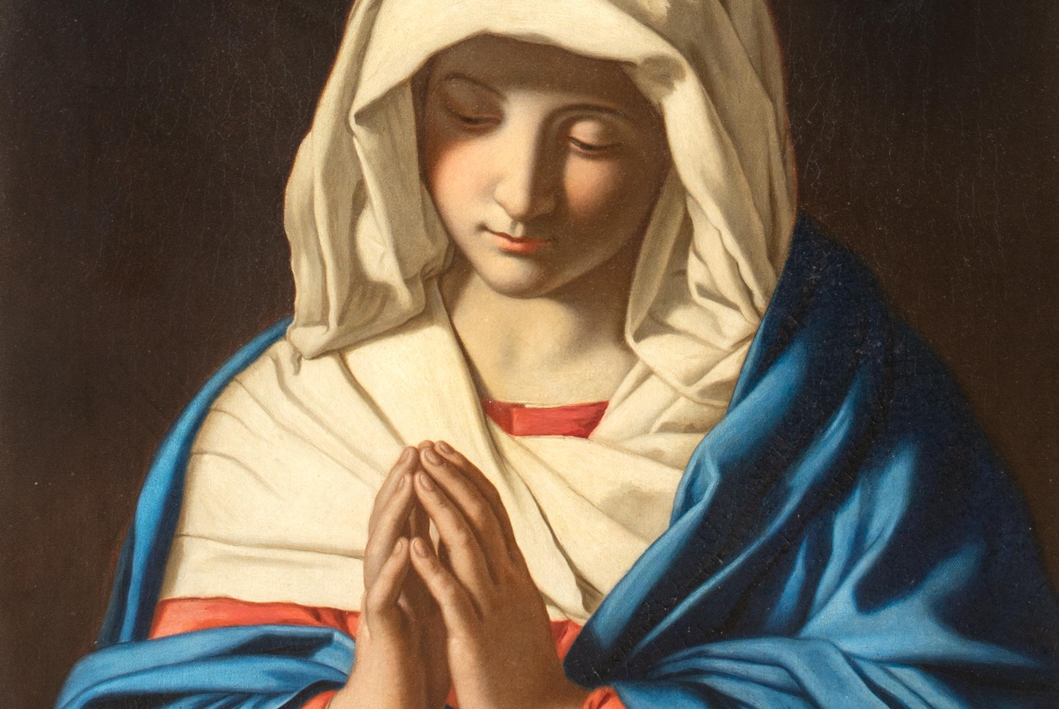 La Virgen en oración, siglo XIX  SASSOFERRATO (1609-1685) en venta 2