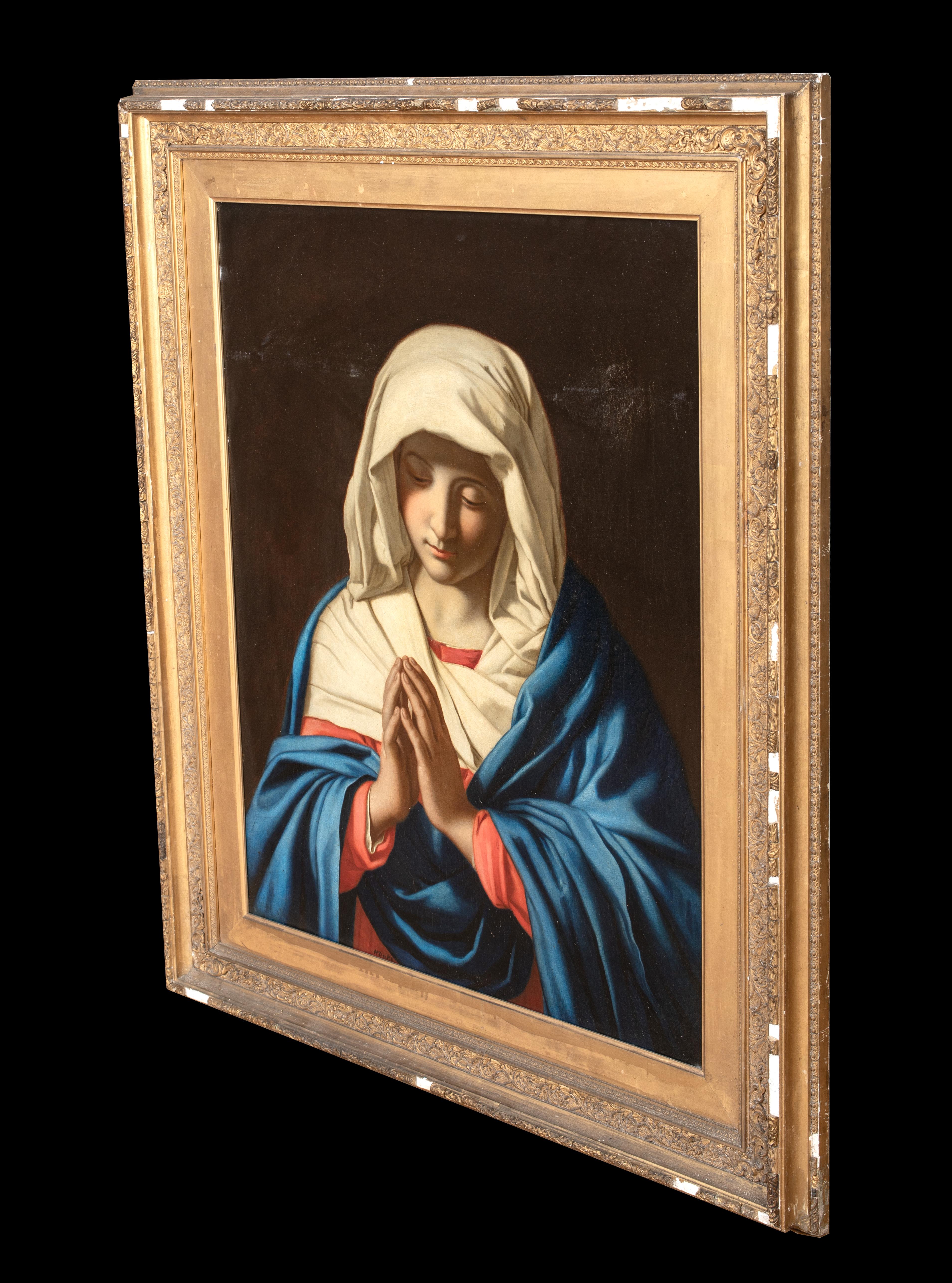 La Virgen en oración, siglo XIX  SASSOFERRATO (1609-1685) en venta 4