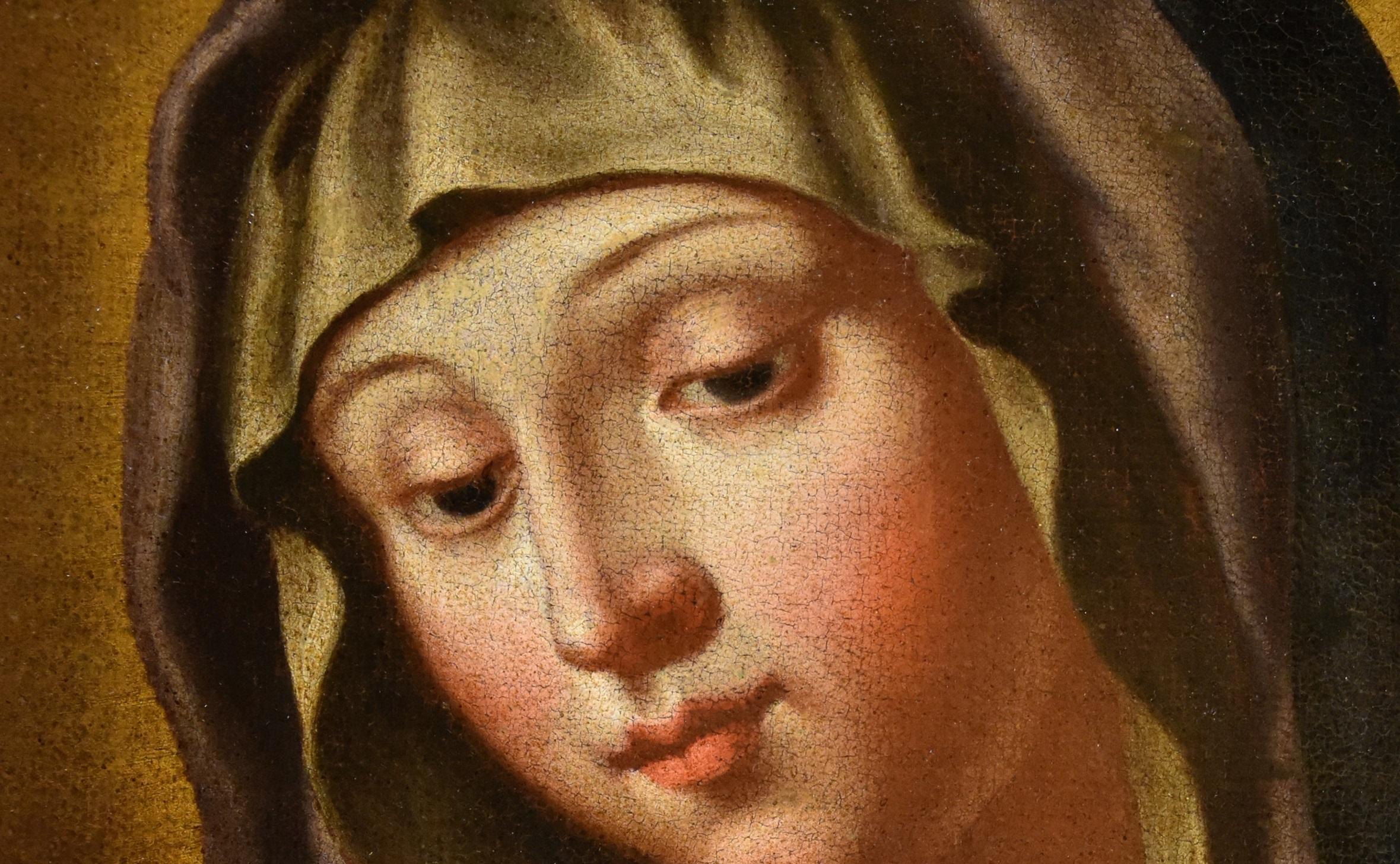 Madonna di Sassoferrato 17/18° Secolo Olio su tela Antico Maestro Italia in vendita 5