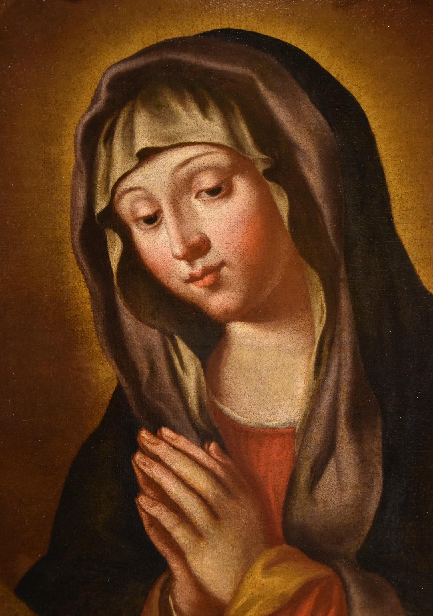 Madonna di Sassoferrato 17/18° Secolo Olio su tela Antico Maestro Italia - Painting Antichi maestri di Giovanni Battista Salvi, Dit Sassoferrato (1609 - 1685) 
