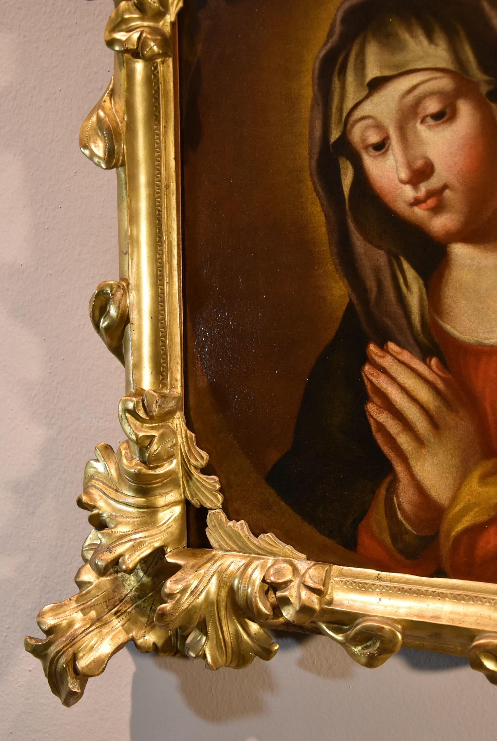 Madonna di Sassoferrato 17/18° Secolo Olio su tela Antico Maestro Italia in vendita 2