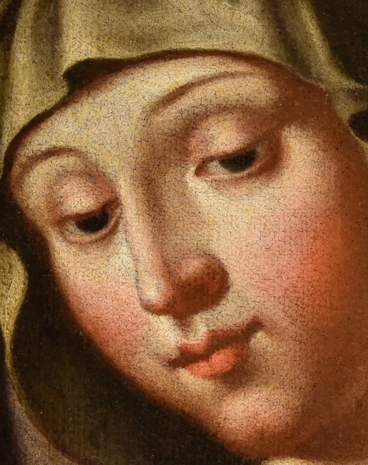 Madonna di Sassoferrato 17/18° Secolo Olio su tela Antico Maestro Italia in vendita 4