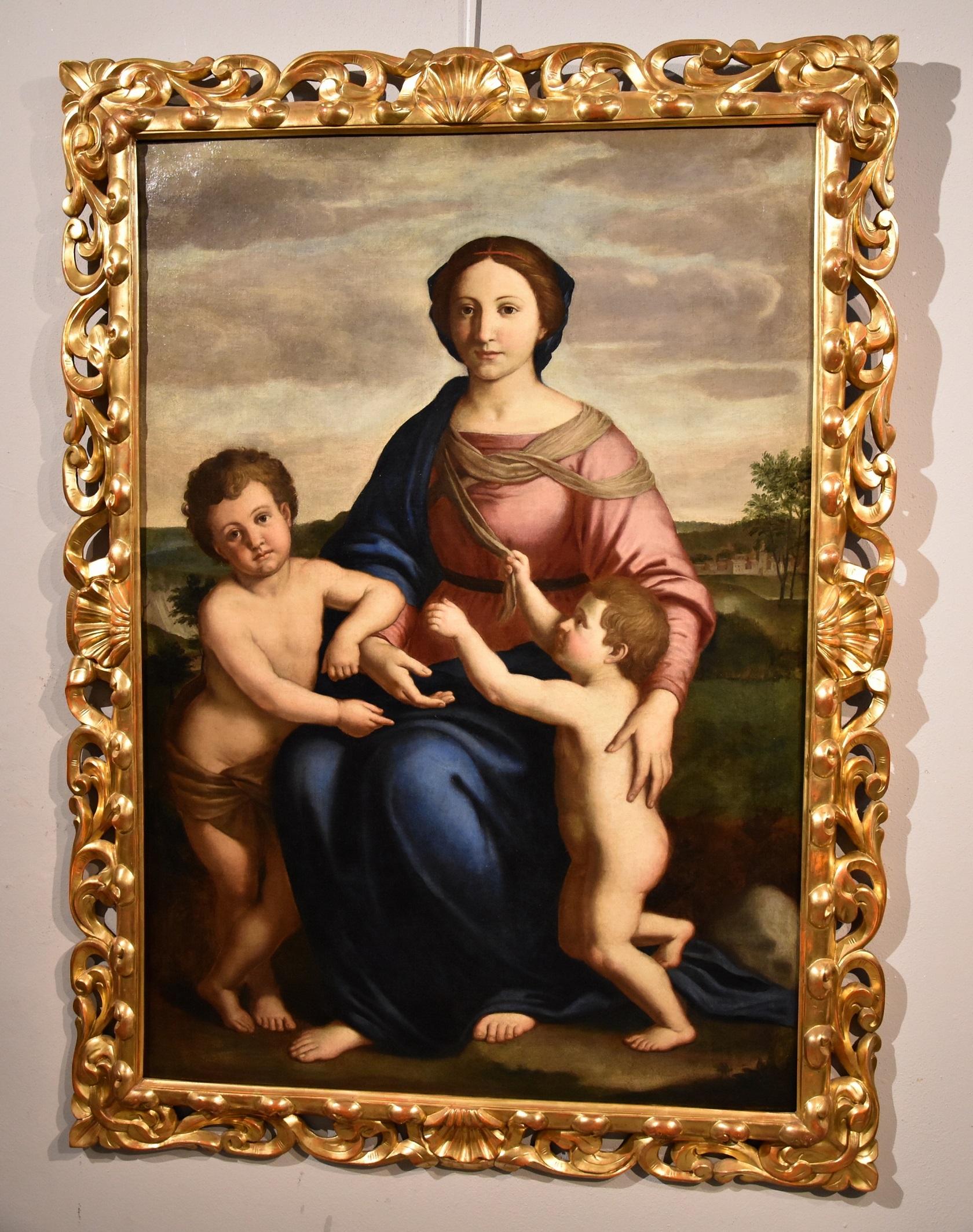 Salvi Virgin Madonna Paint Old master Oil on canvas 17th Century Raffaello Italy 7