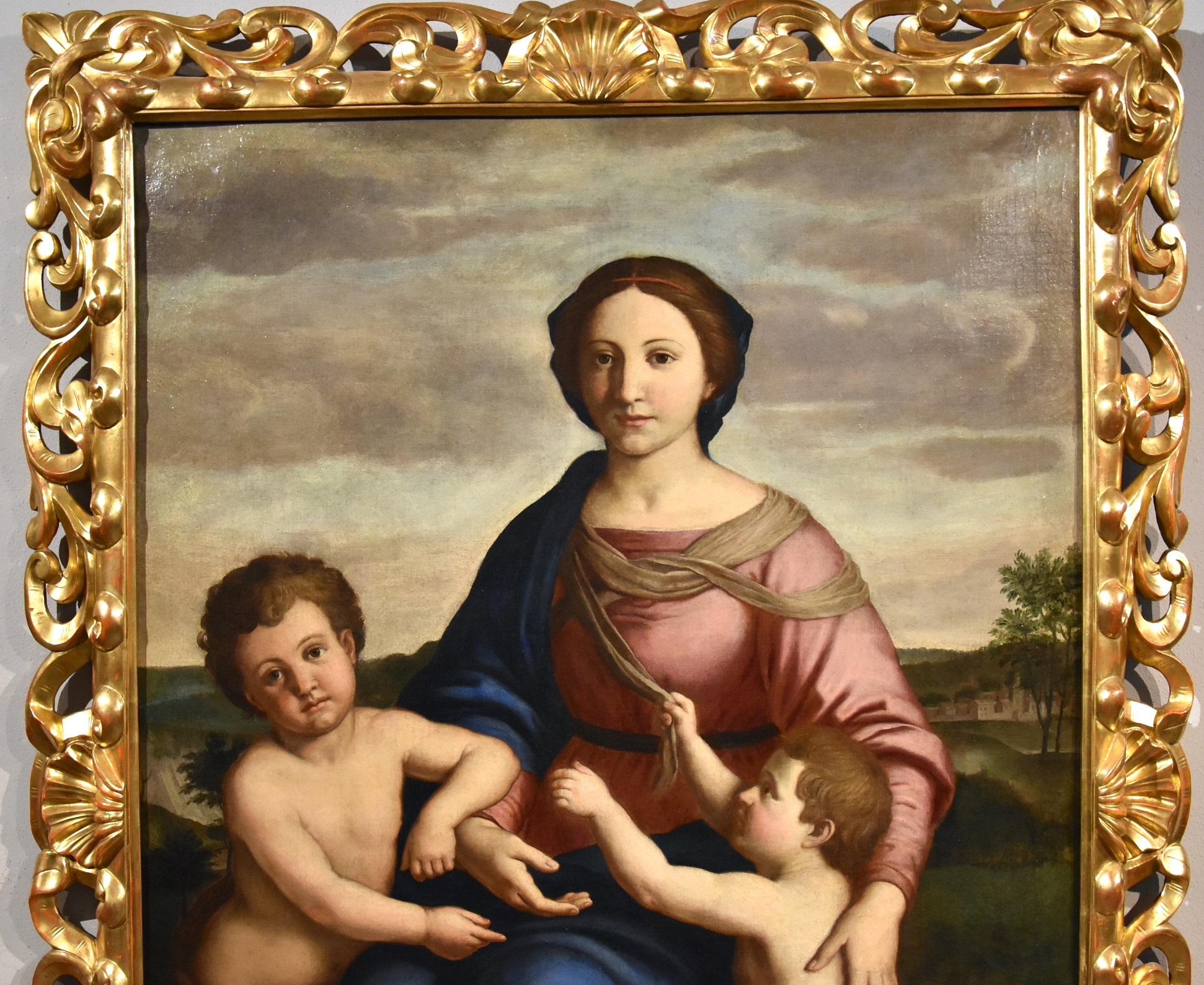 Salvi Virgin Madonna Paint Old master Oil on canvas 17th Century Raffaello Italy 15