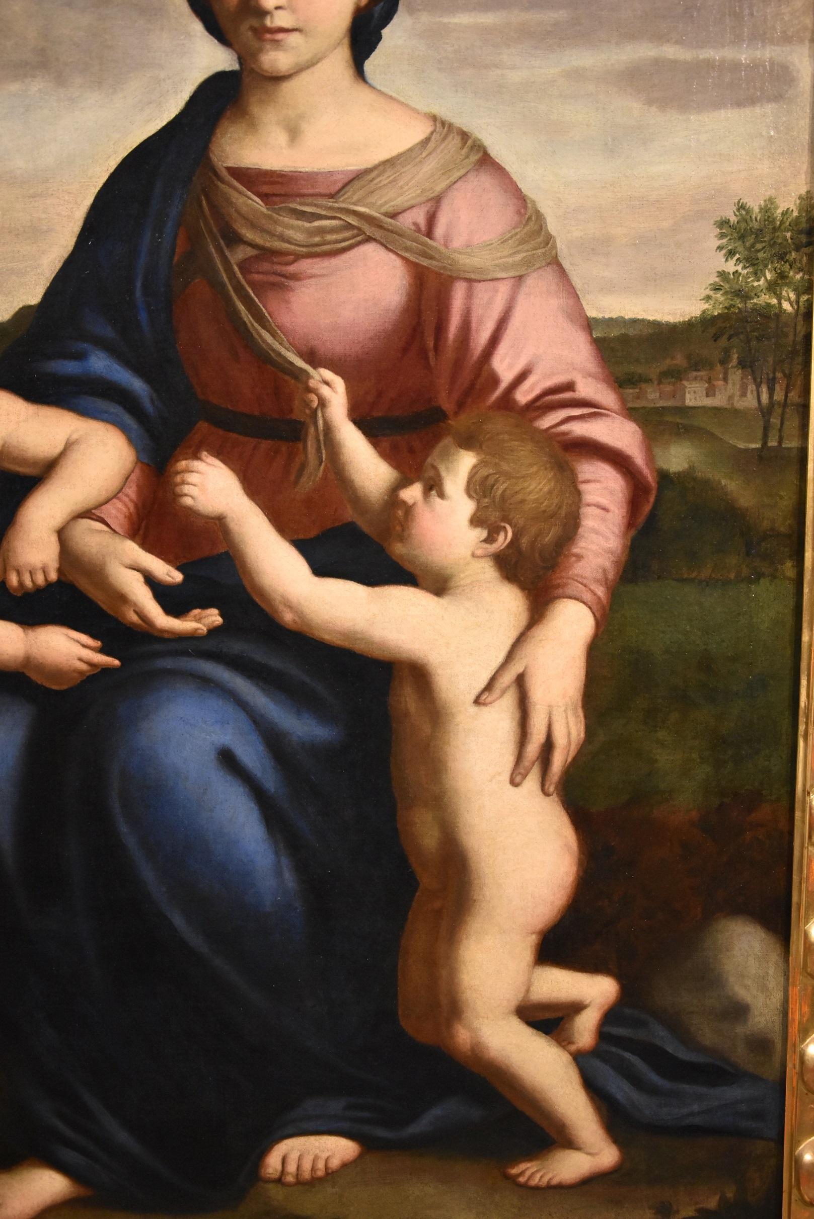 Salvi Virgin Madonna Paint Old master Oil on canvas 17th Century Raffaello Italy 2