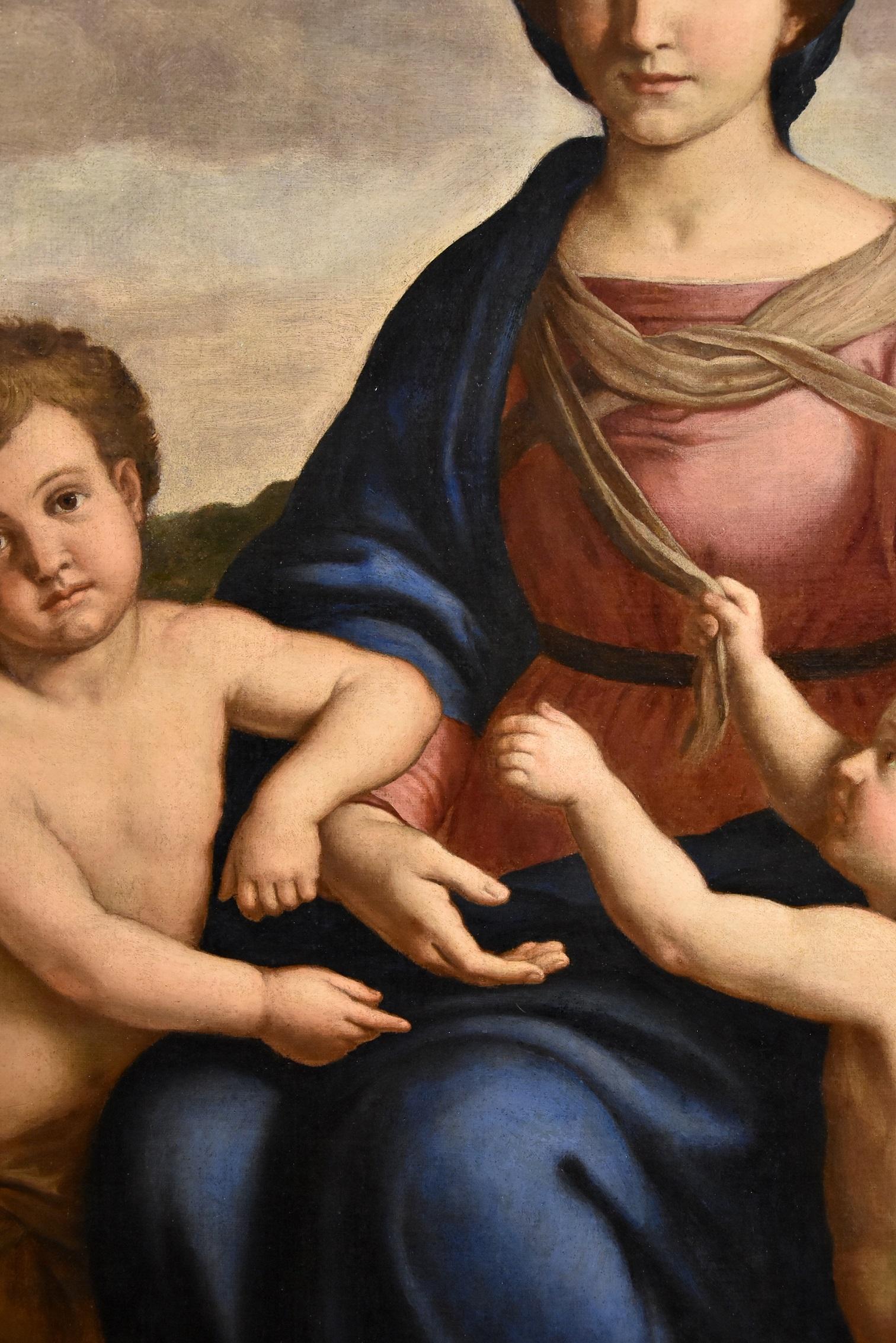 Salvi Virgin Madonna Paint Old master Oil on canvas 17th Century Raffaello Italy 3