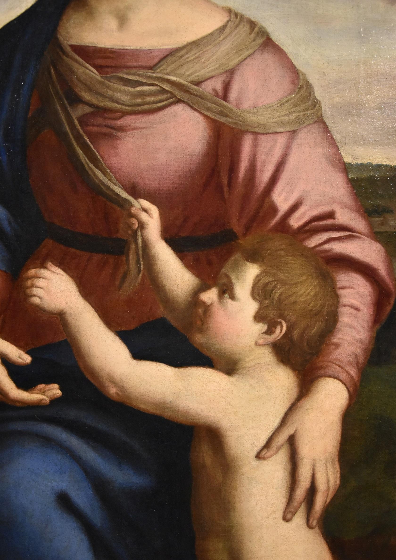 Salvi Virgin Madonna Paint Old master Oil on canvas 17th Century Raffaello Italy 5