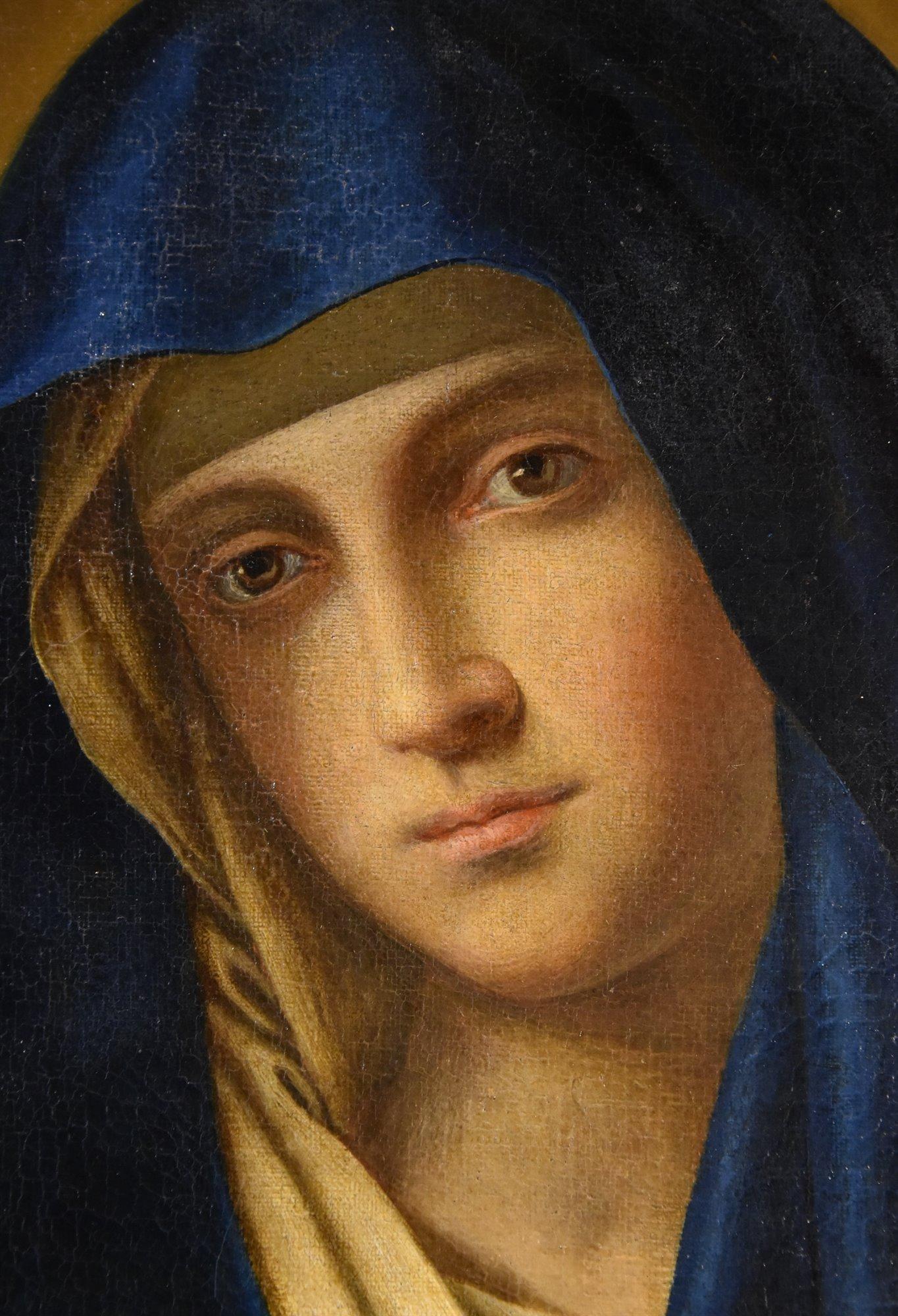 Madonna Jungfrau 17. Jahrhundert Sassoferrato Gemälde Öl auf Leinwand Alter Meister Italien im Angebot 5