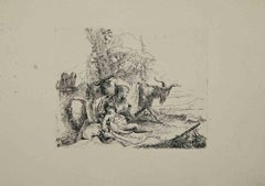 The Nynph and the Centaur  - Etching by G.B. Tiepolo - 1785