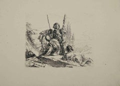 Two Soldiers - Etching by G.B. Tiepolo - 1785