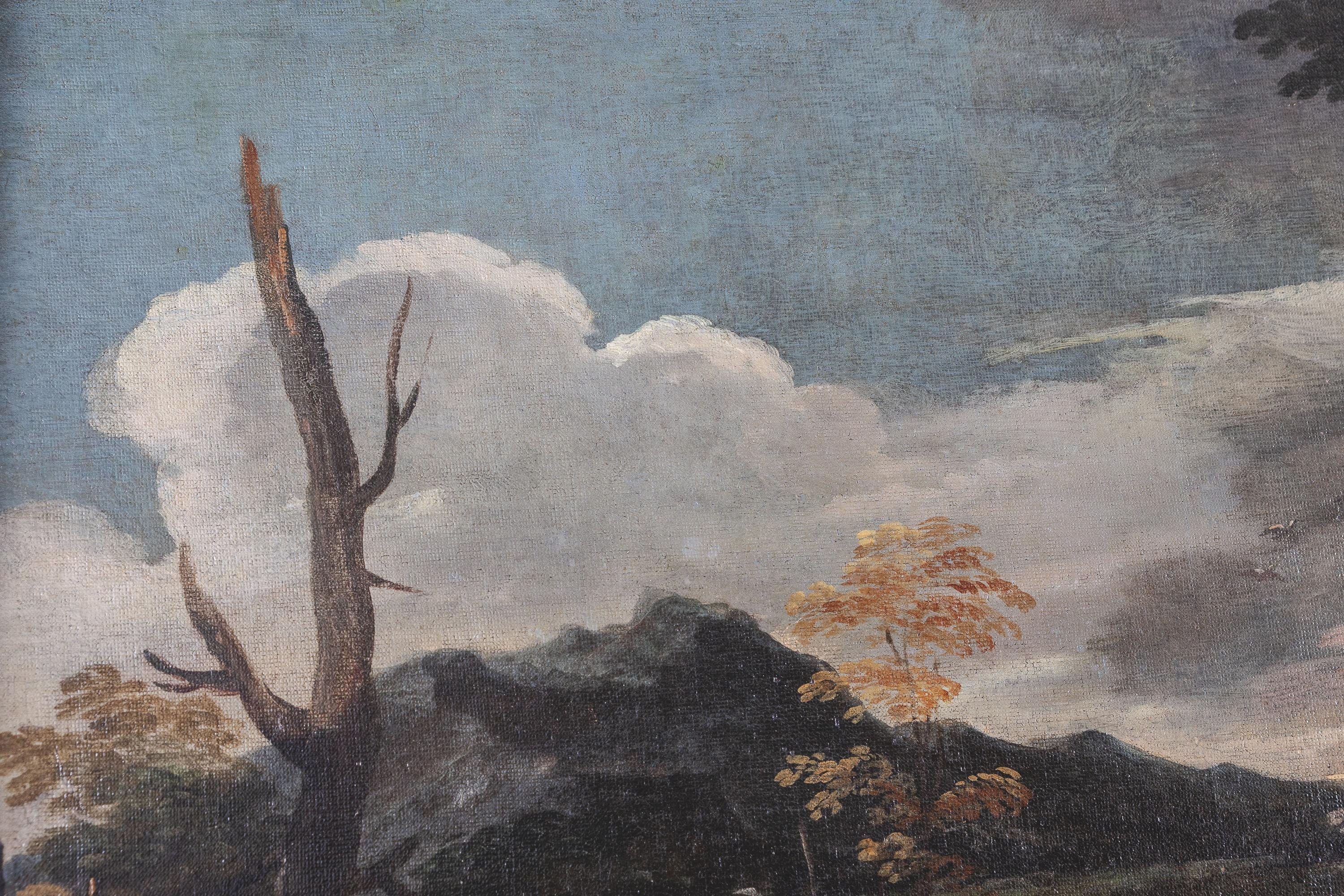 Importante peinture mythologique du 17e siècle Diane et acquéreur Huile sur toile  en vente 3