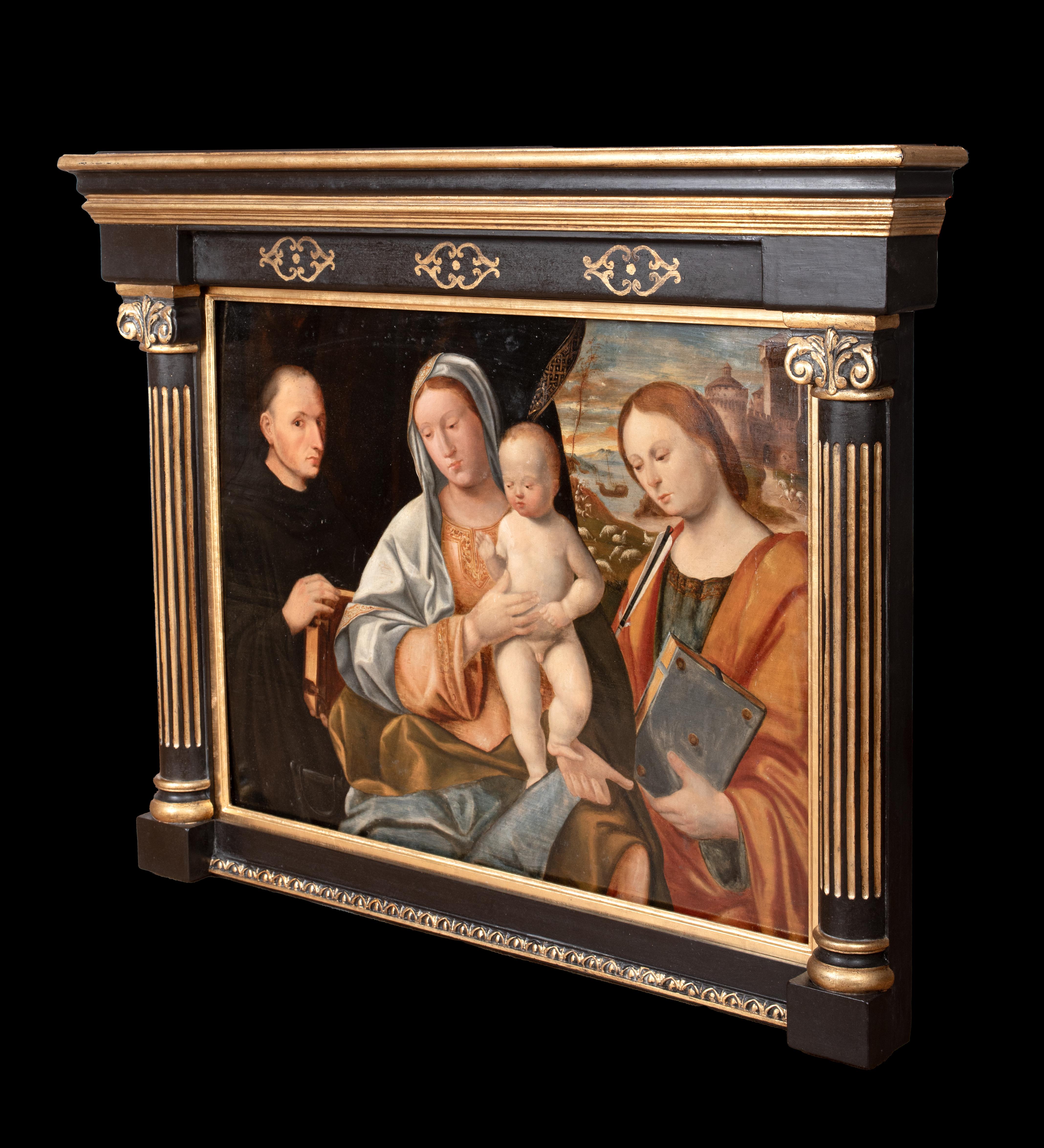 Madone et enfant avec saint Dominique et sainte Ursule, XVIe siècle  vers 1510 en vente 5