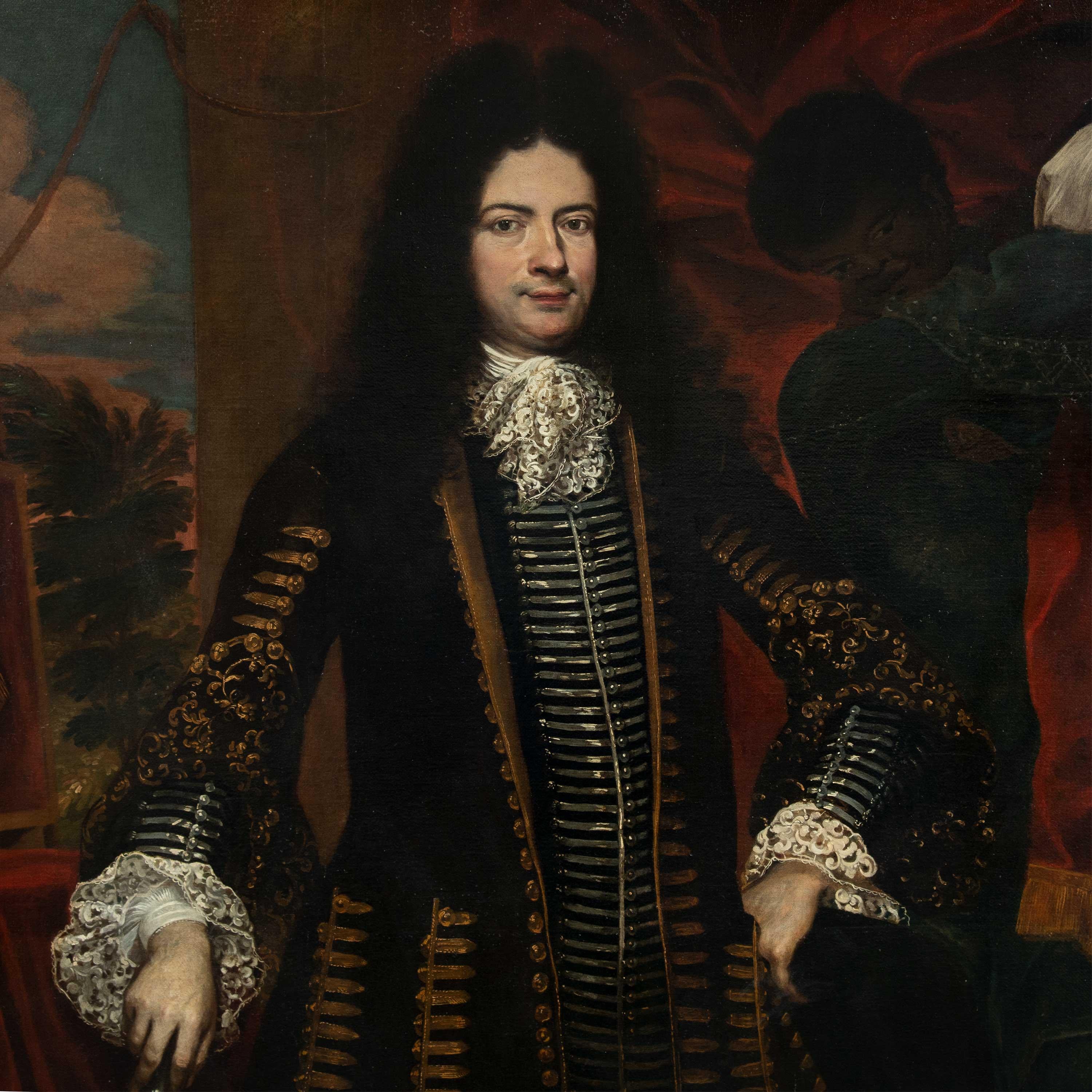 Giovanni Carbone (Genoesischer Meister) – Figurenmalerei des 17. Jahrhunderts – Porträt – Painting von Giovanni Bernardo Carbone (Genoa, 1616 - 1683)