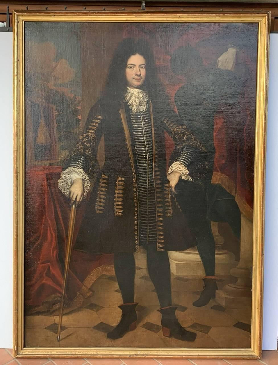 Giovanni Carbone (Maestro genovés) - Pintura de figuras del siglo XVII - Retrato - Painting Barroco de Giovanni Bernardo Carbone (Genoa, 1616 - 1683)