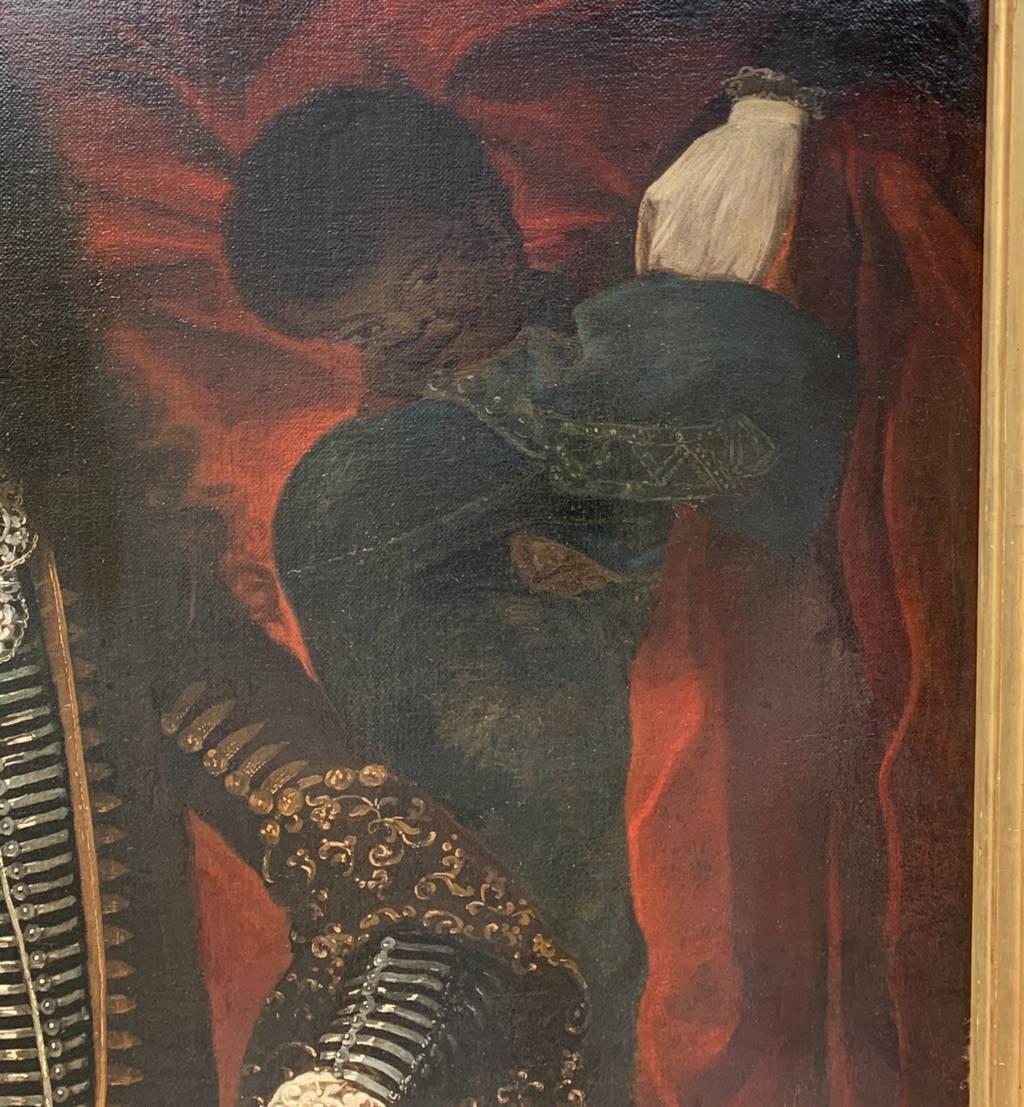 Giovanni Carbone (Maestro genovés) - Pintura de figuras del siglo XVII - Retrato - Portrait Painting Negro de Giovanni Bernardo Carbone (Genoa, 1616 - 1683)