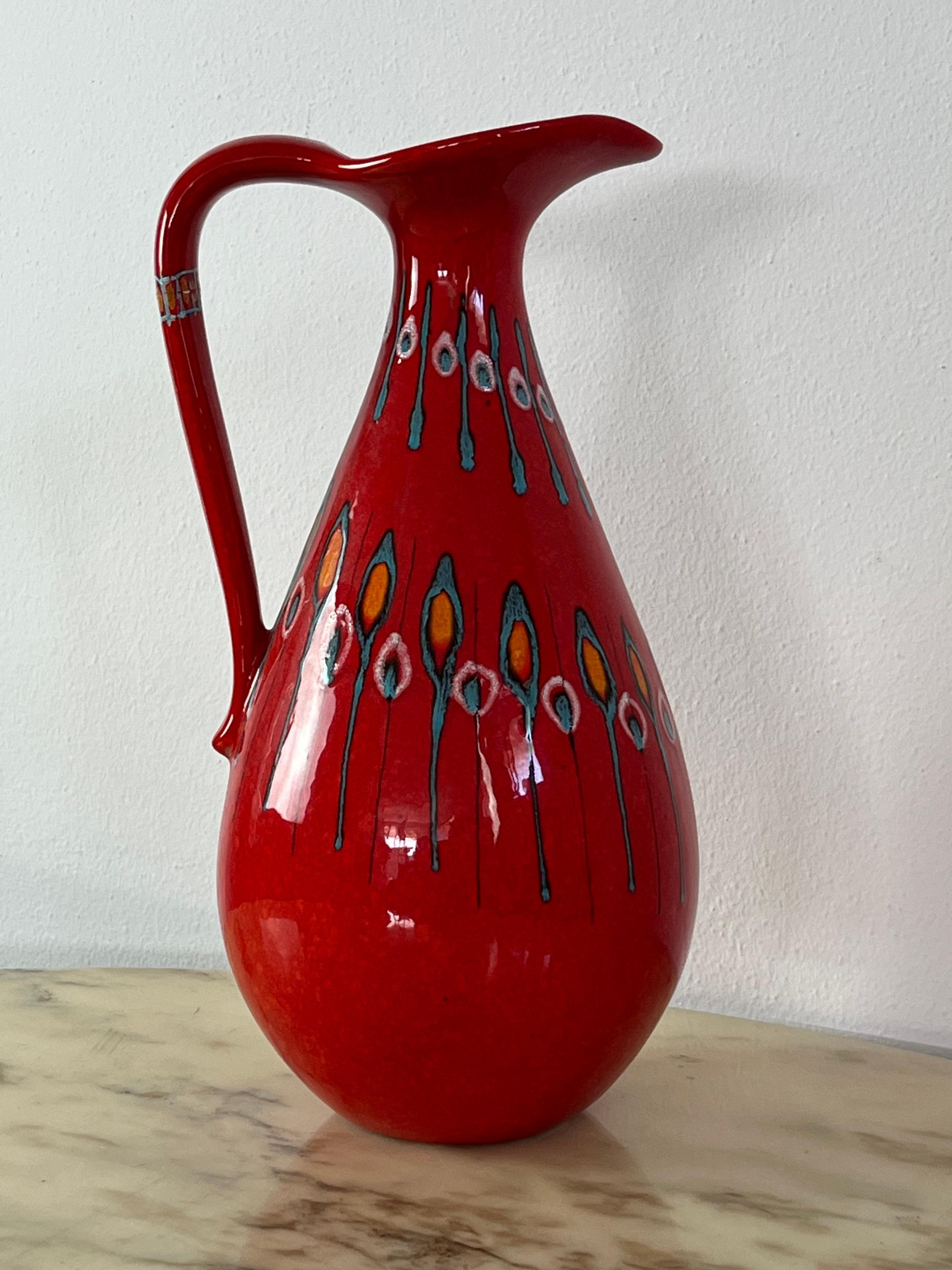 Italienischer glasierter Keramikkrug von Giovanni Bertoncello, italienisches Design  1970 im Angebot 4